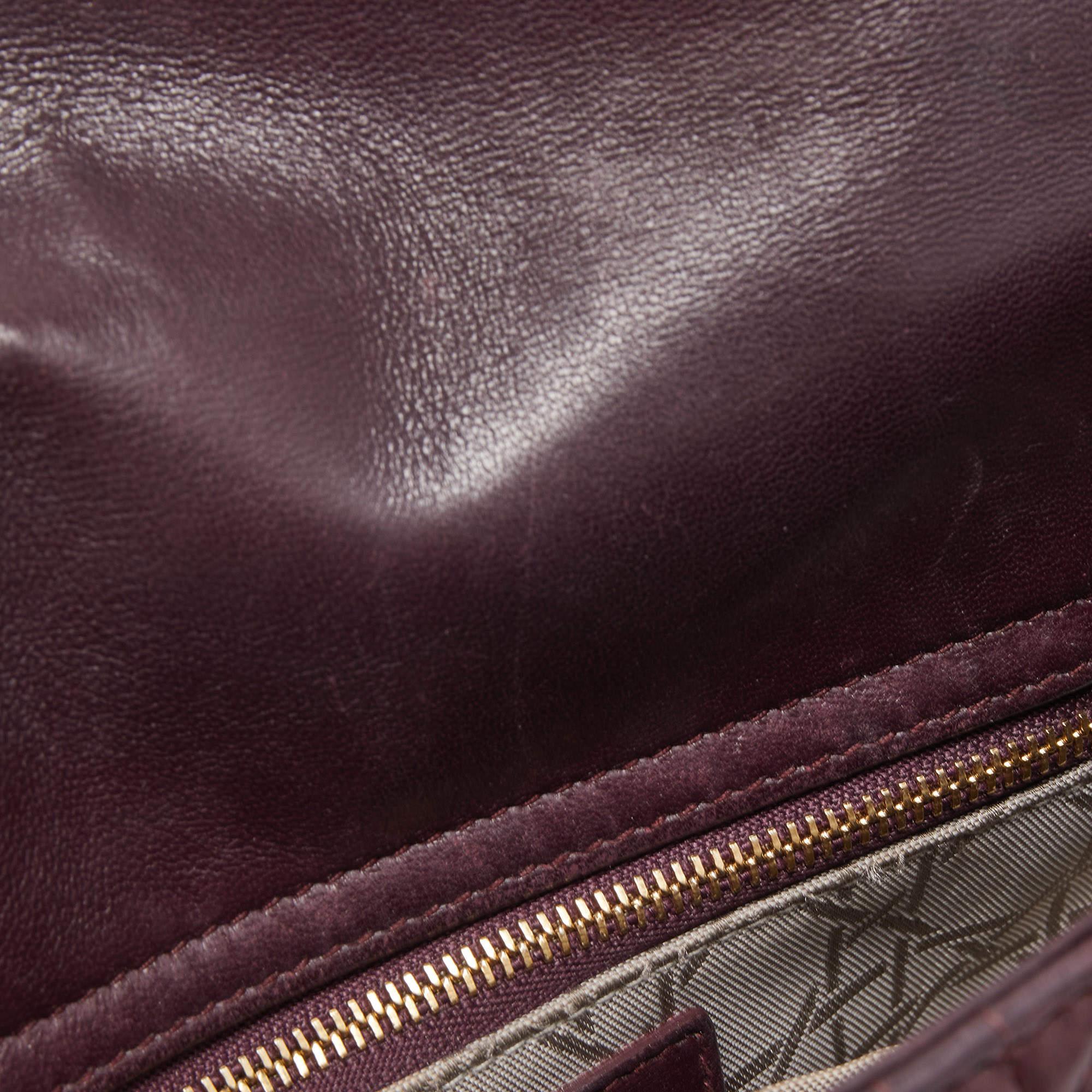 Dior Burgundy Cannage Leather Small Lady Dior My ABCDior Bag 8
