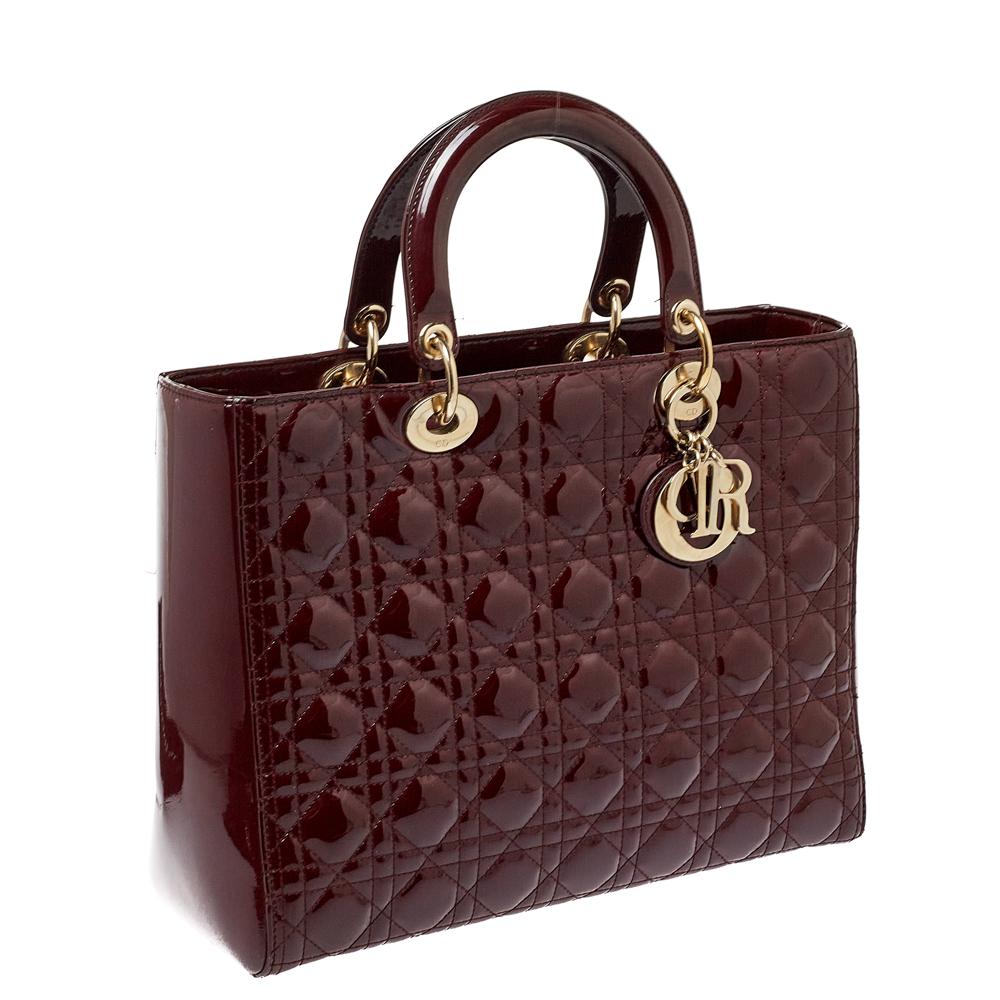 burgundy dior purse