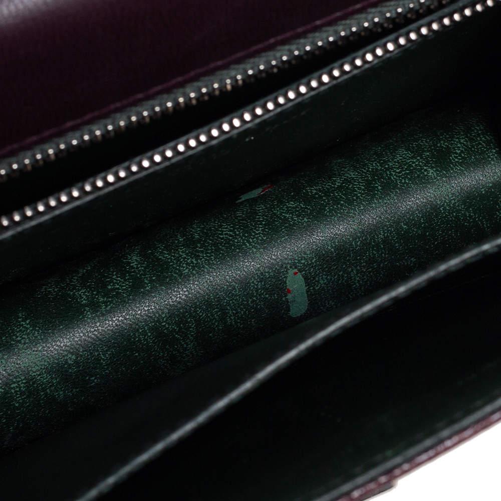 Dior Burgundy Ceramic Effect Leather Diorama Club Shoulder Bag For Sale 3