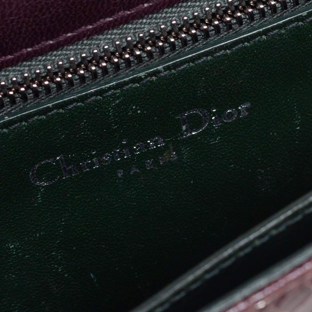 Dior Burgundy Ceramic Effect Leather Diorama Club Shoulder Bag For Sale 4