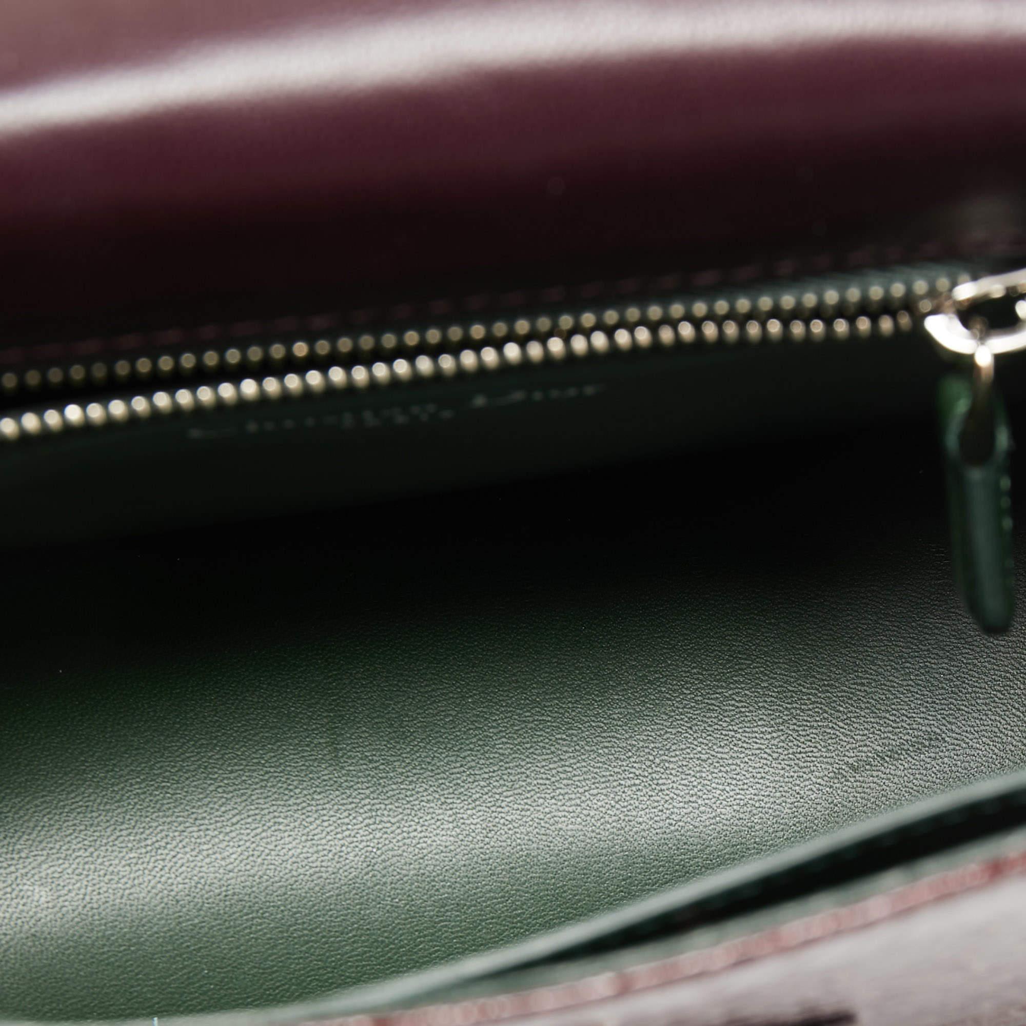 Dior Burgundy Ceramic Effect Leather Diorama Club Shoulder Bag For Sale 2