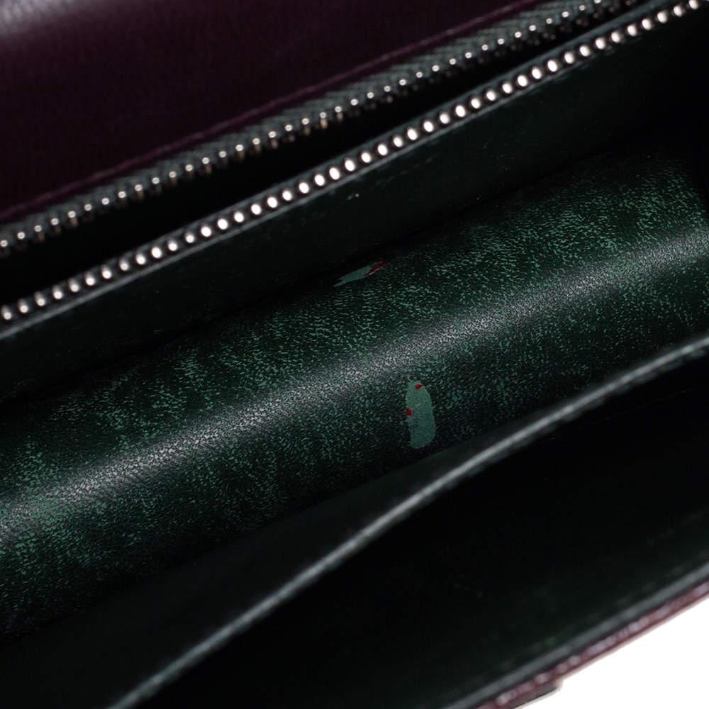 Dior Burgundy Ceramic Effect Leather Diorama Club Shoulder Bag 1