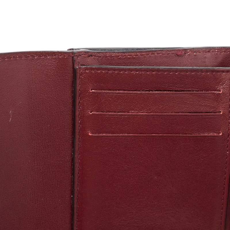 Dior Burgundy/Dark Blue Leather Diorissimo Envelope Wallet For Sale 6