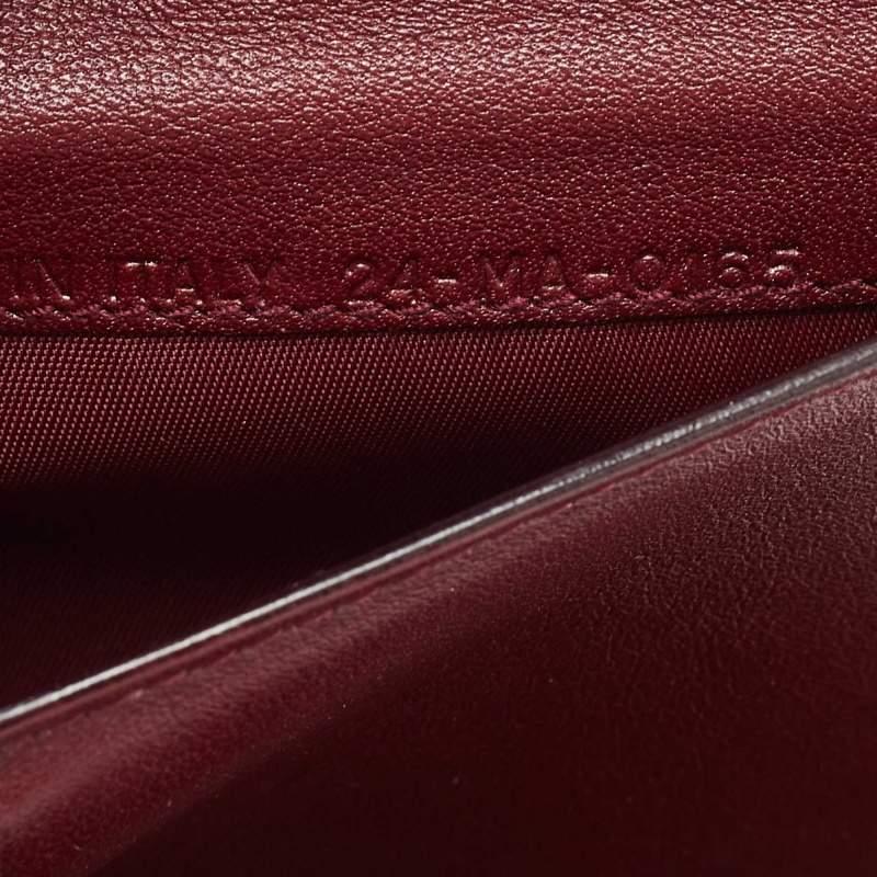 Dior Burgundy/Dark Blue Leather Diorissimo Envelope Wallet For Sale 7