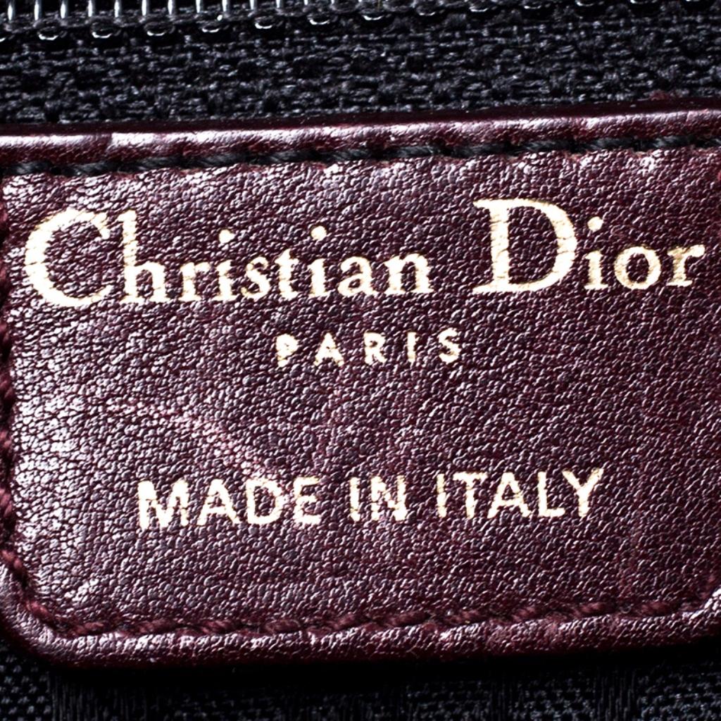 Dior Burgundy Leather and Nubuck Jeanne Bugatti Bag 5