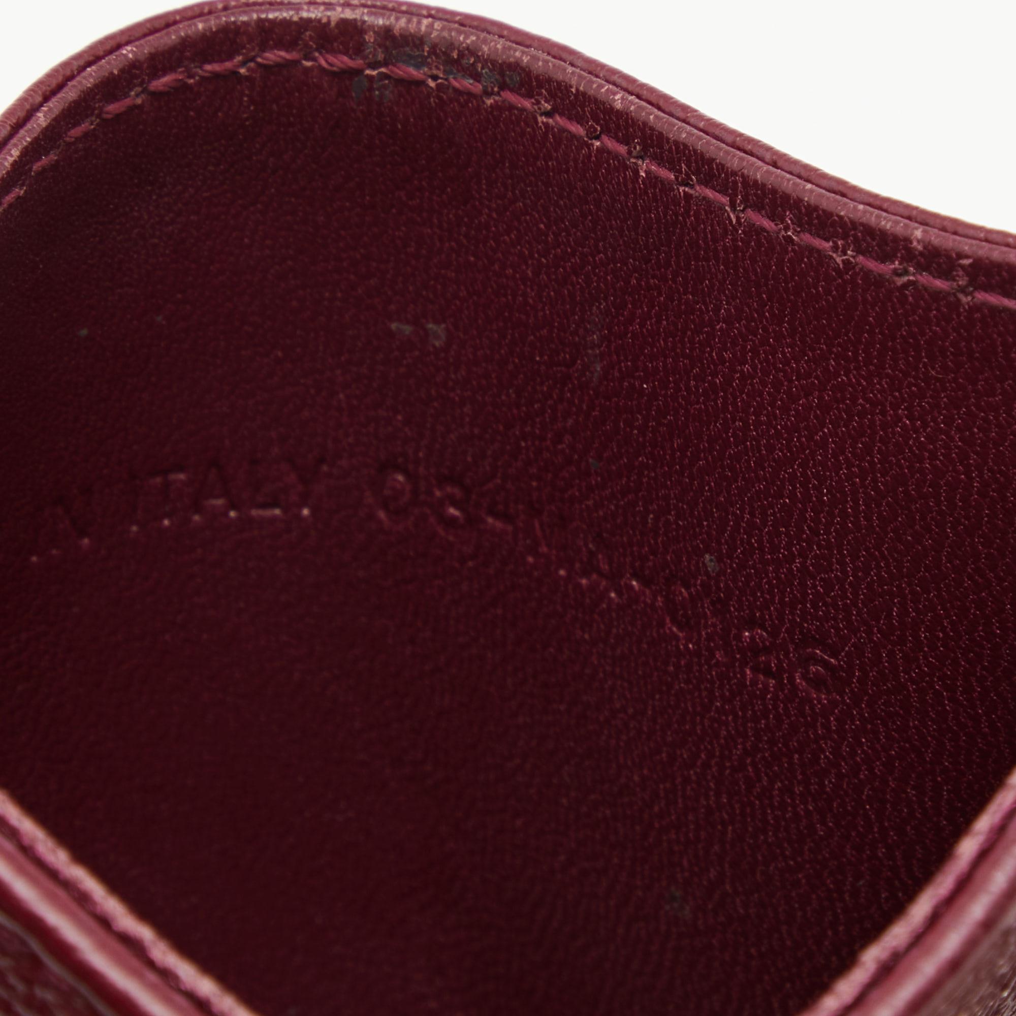 Dior Burgundy Leather Diorama Card Holder 1
