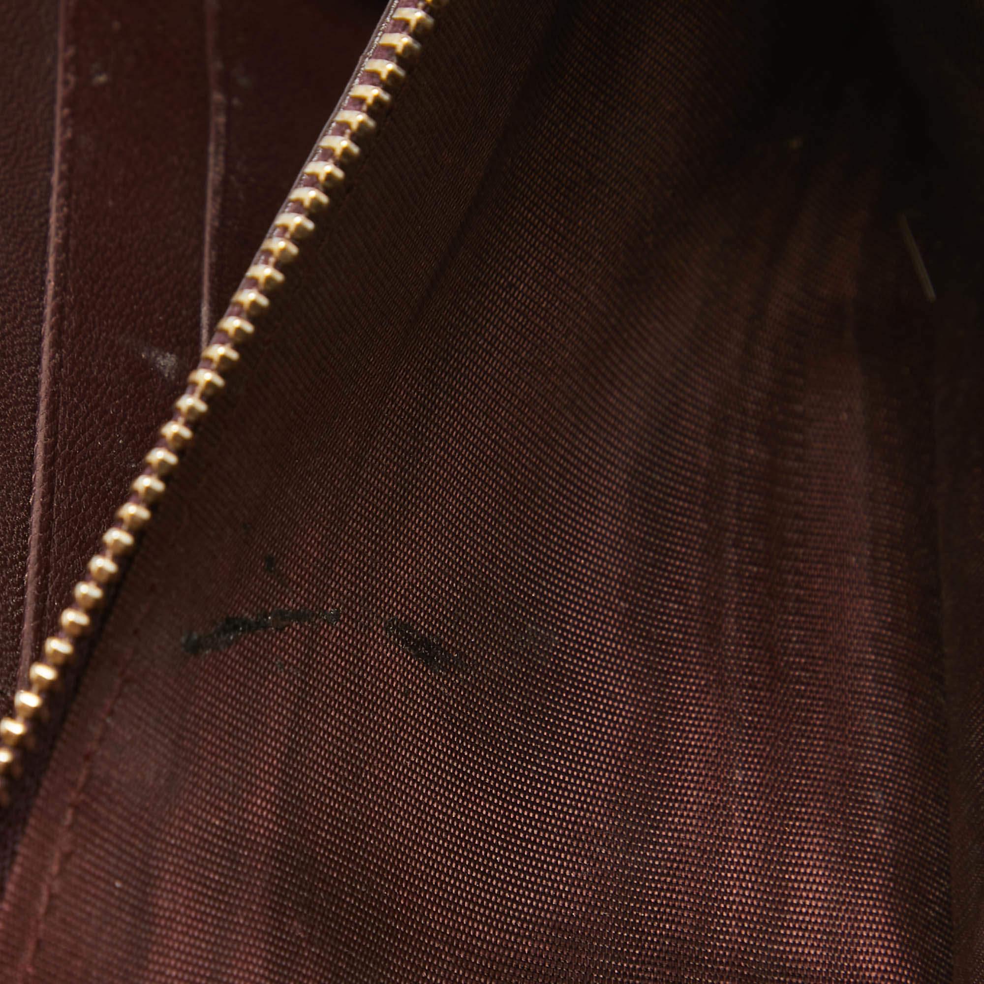 Dior Burgundy Leather Diorama Wallet on Chain 3