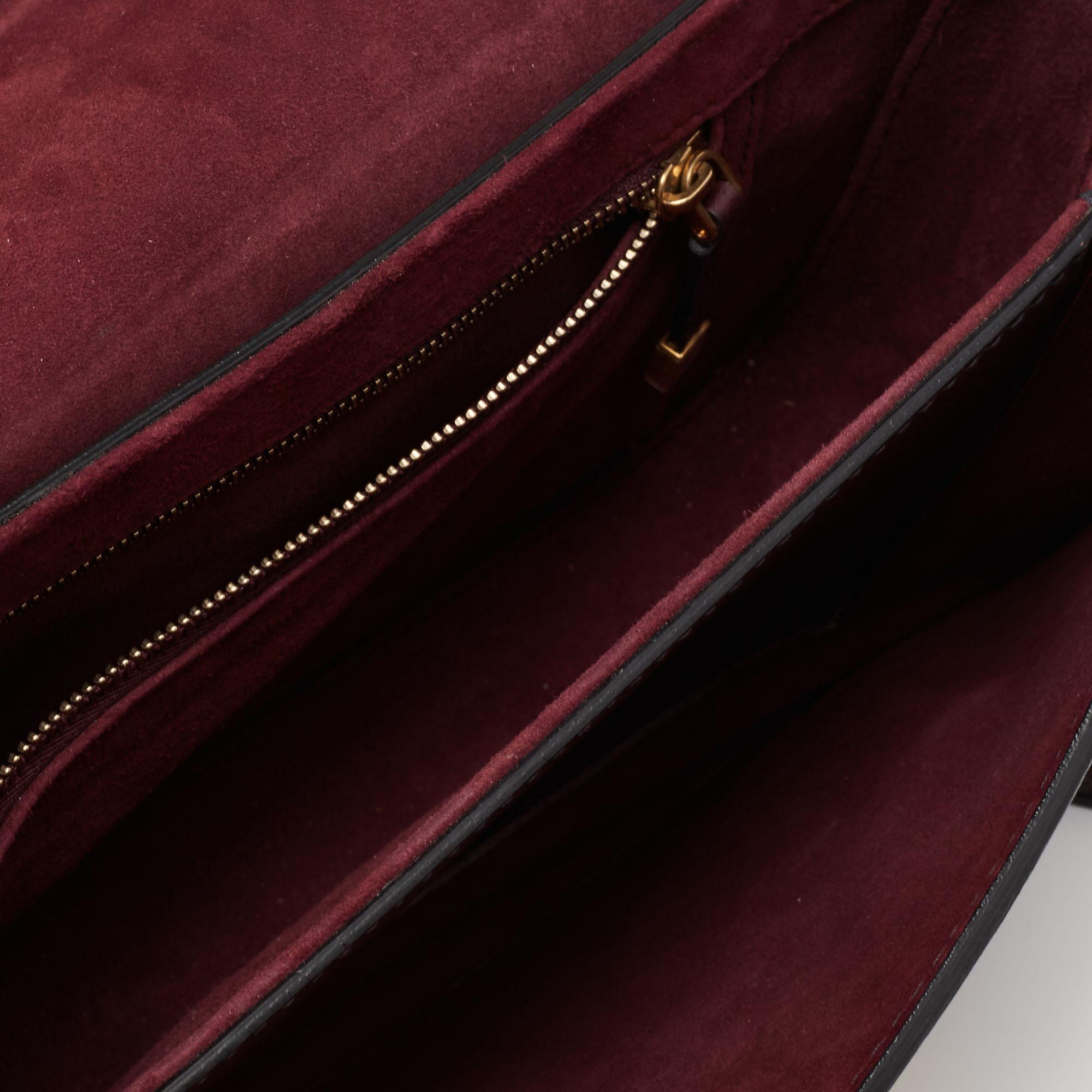 Women's Dior Burgundy Leather Dio(r)evolution Shoulder Bag
