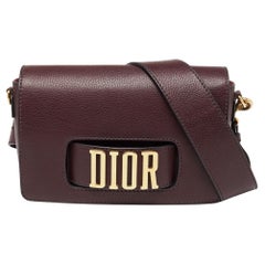 Dior Burgundy Leather Dio(r)evolution Shoulder Bag