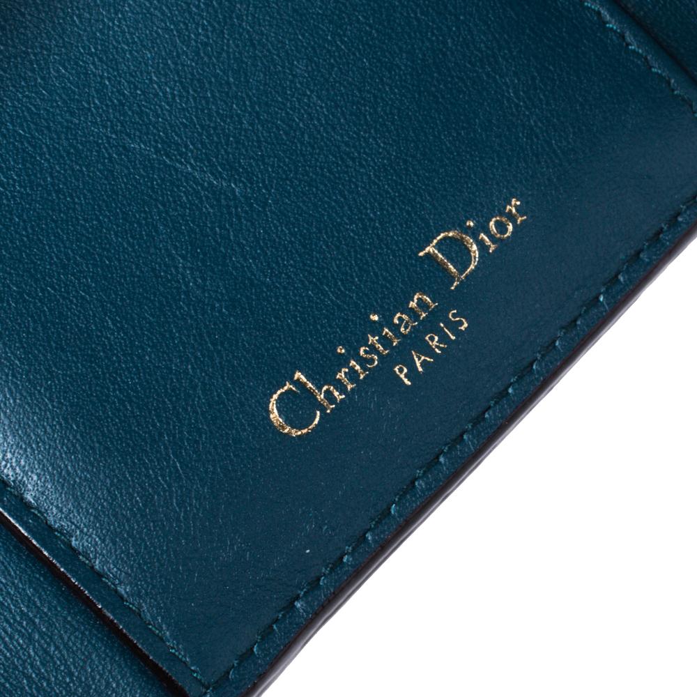 Dior Burgunderfarbenes Leder Diorissimo Umschlag Brieftasche 3