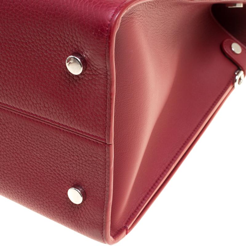 Dior Burgundy Leather Large Diorever Bag 5