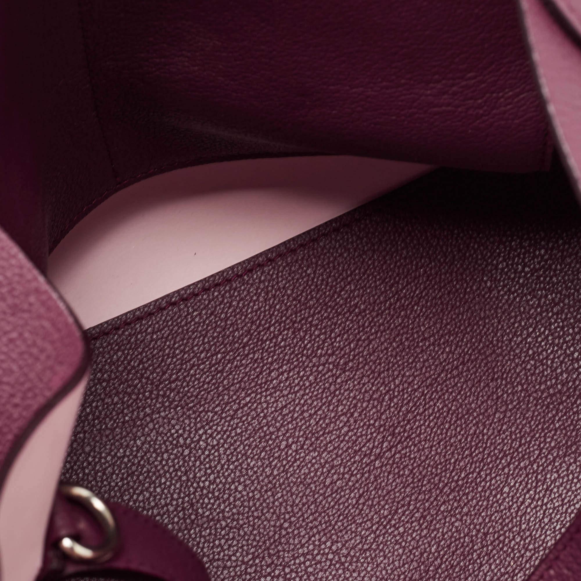 Dior Burgundy Leather Large Open Bar Tote 3