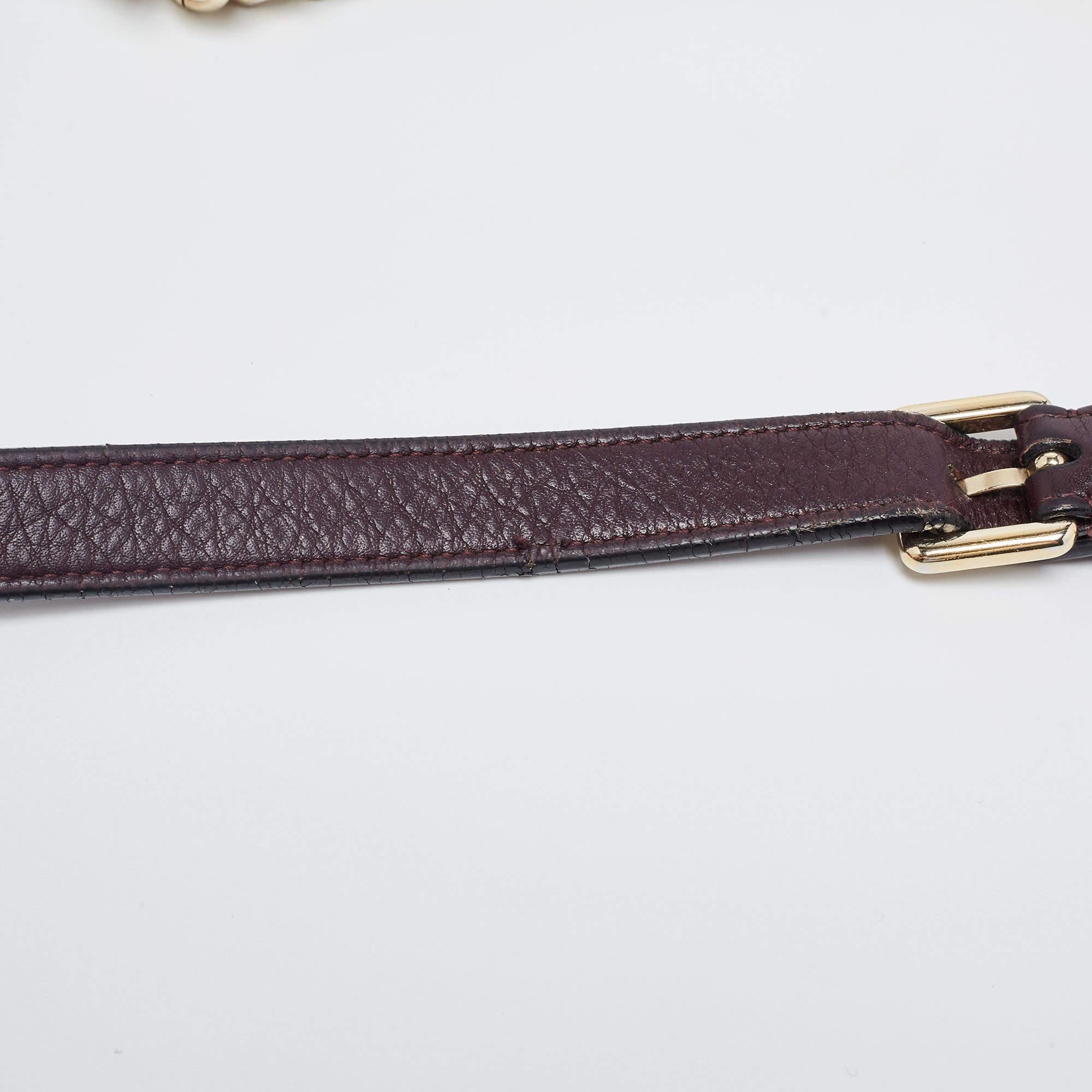 Dior Burgundy Leather Medium Diorama Shoulder Bag 6