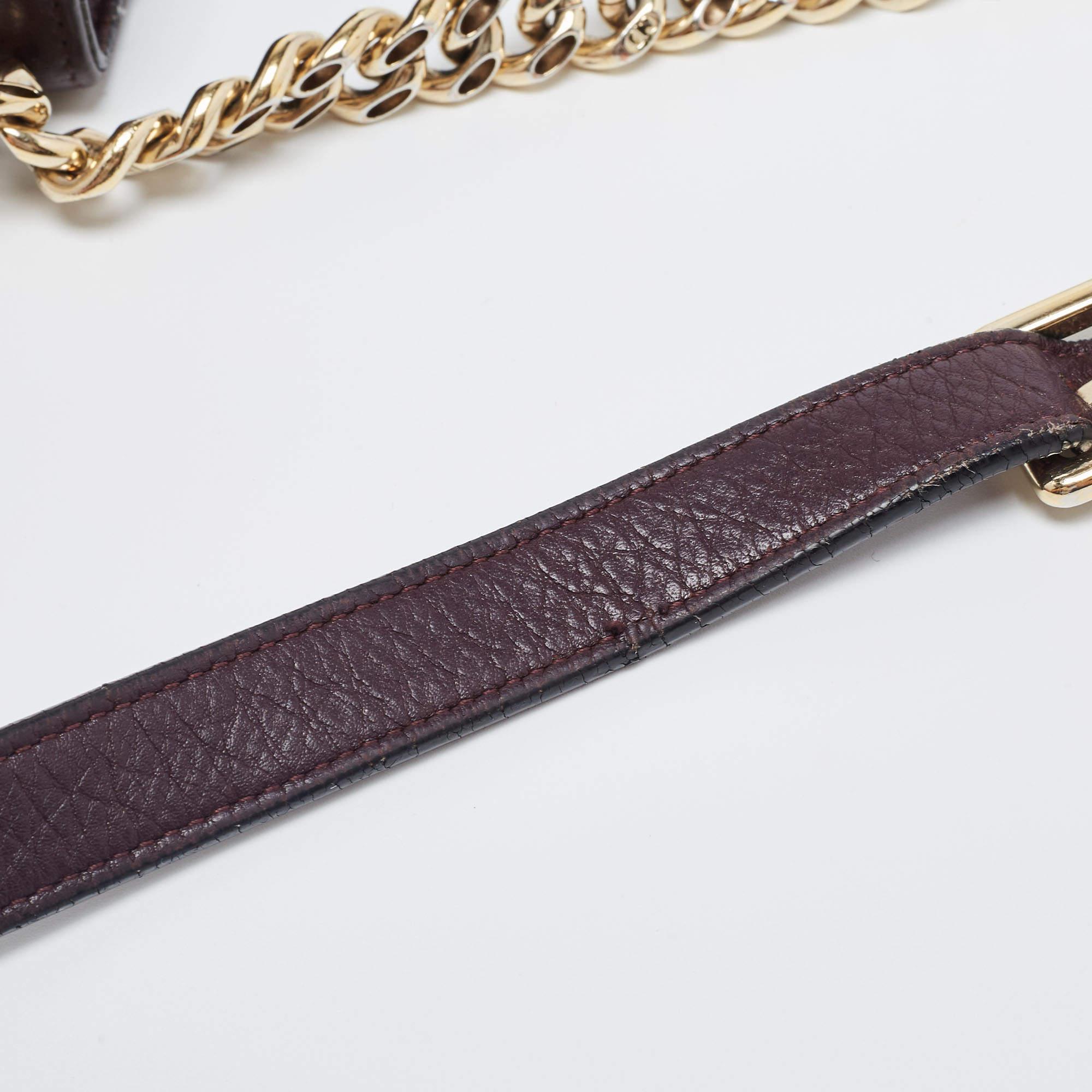Dior Burgundy Leather Medium Diorama Shoulder Bag 9