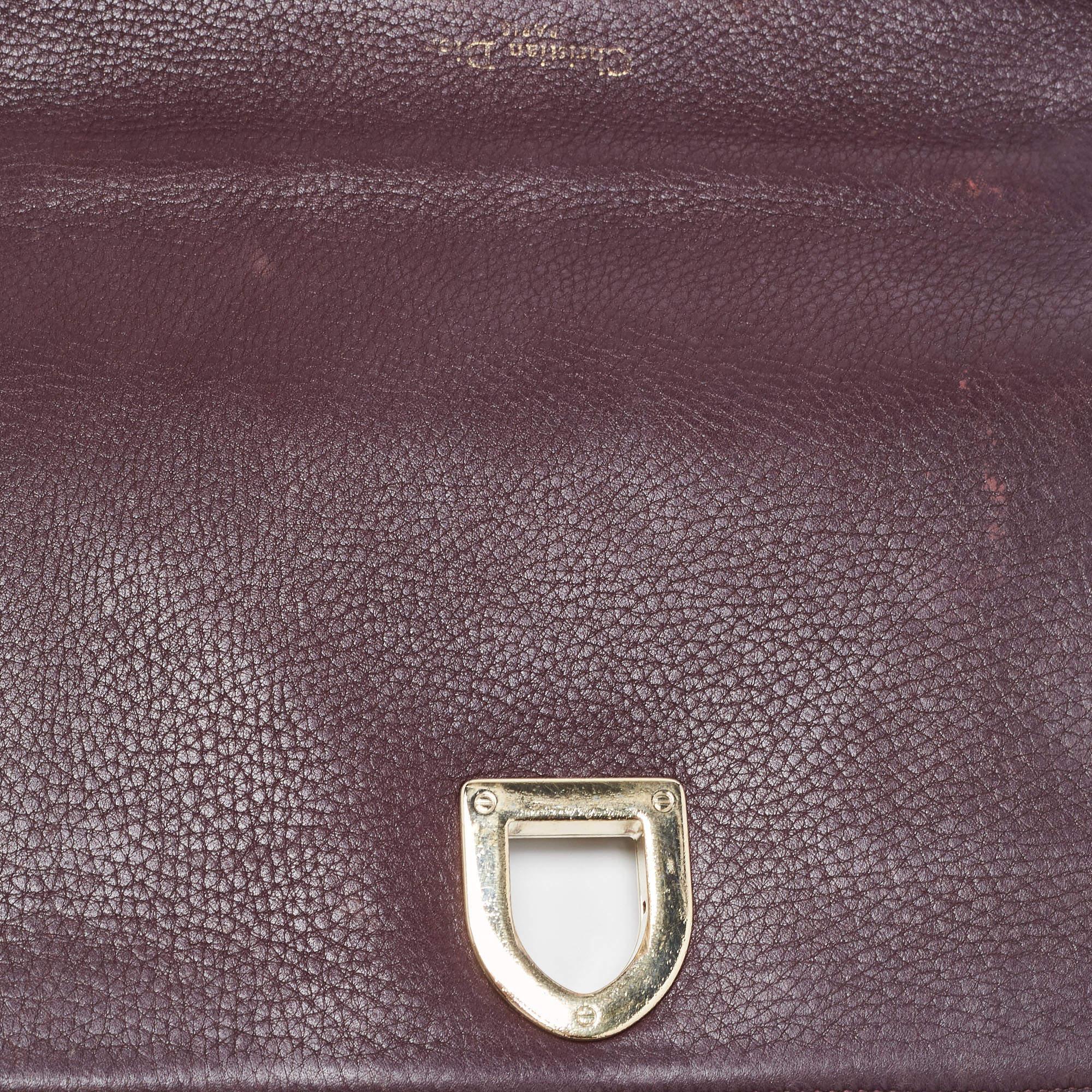Dior Burgundy Leather Medium Diorama Shoulder Bag 11
