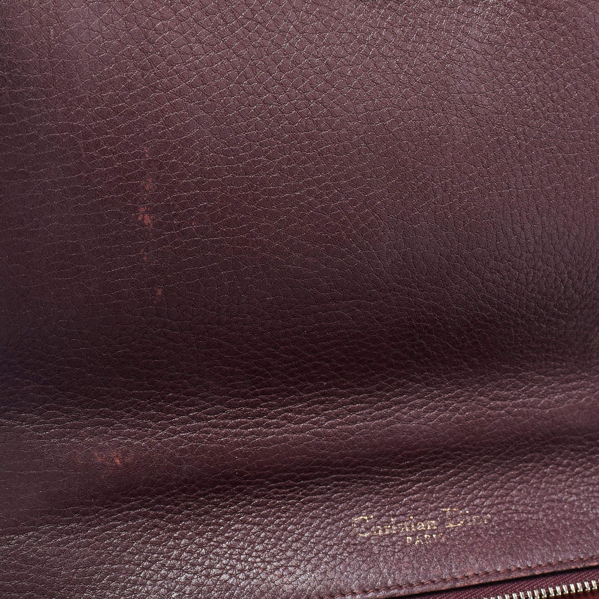 Dior Burgundy Leather Medium Diorama Shoulder Bag 1
