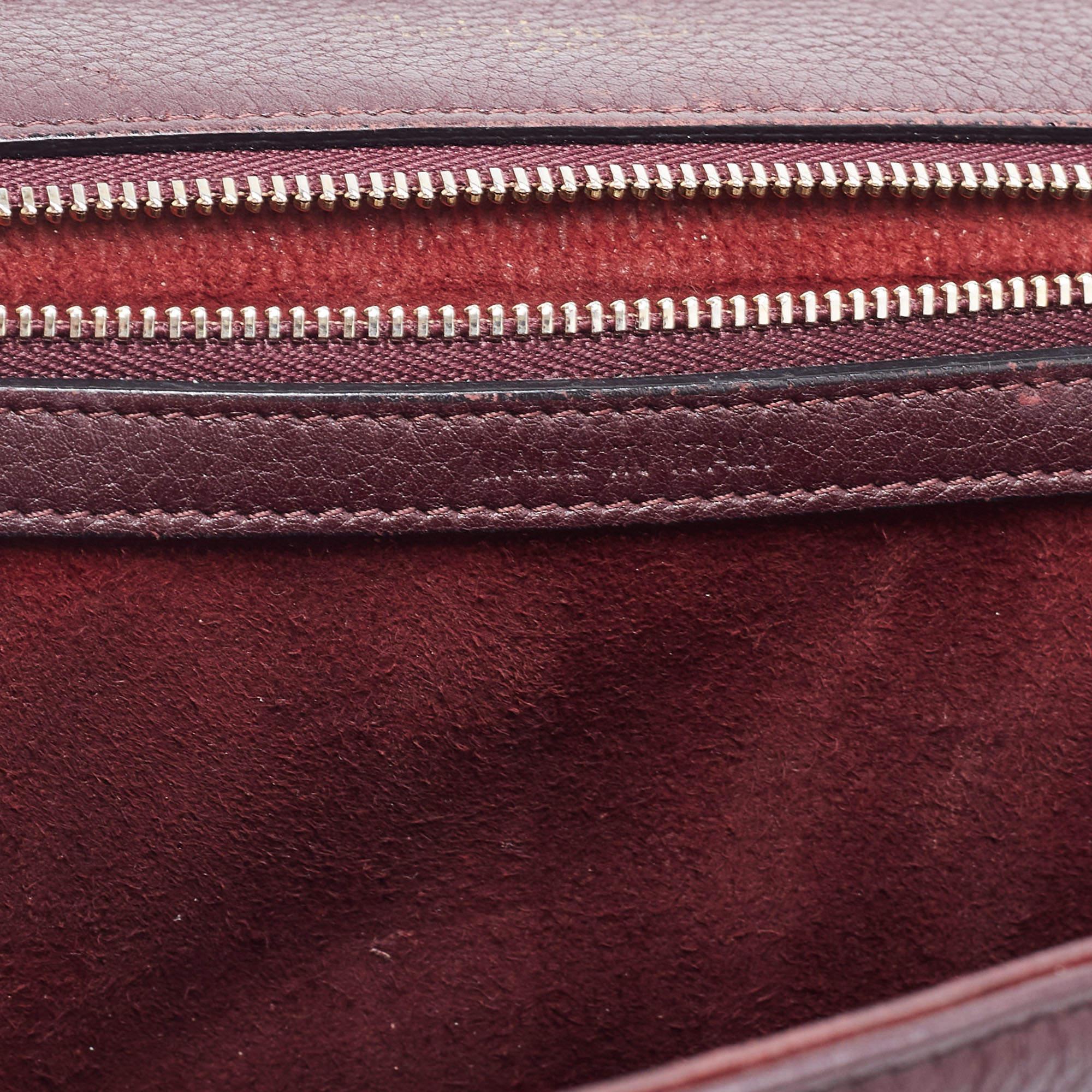 Dior Burgundy Leather Medium Diorama Shoulder Bag 2