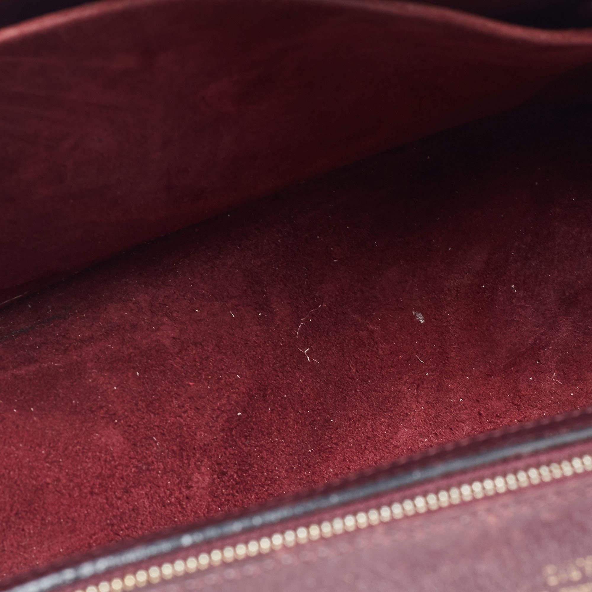 Dior Burgundy Leather Medium Diorama Shoulder Bag 4