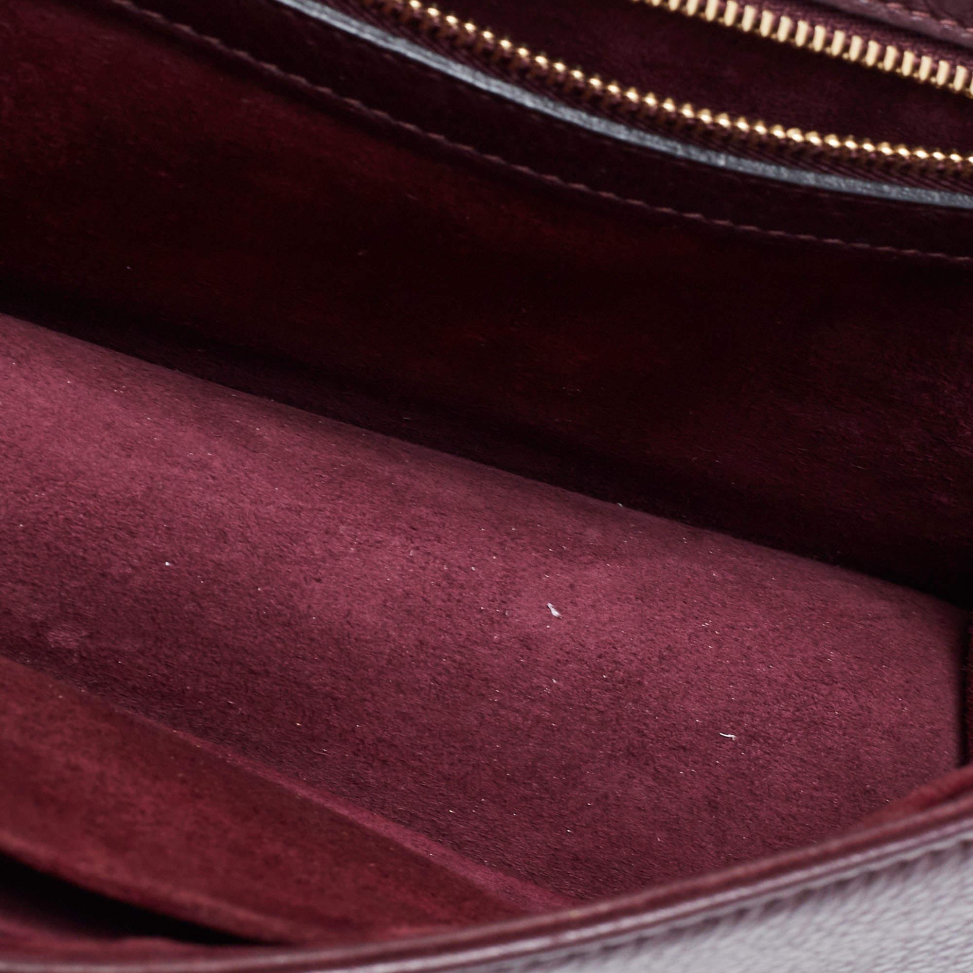 Dior - Petit sac à bandoulière en cuir bourgogne Diorama 8