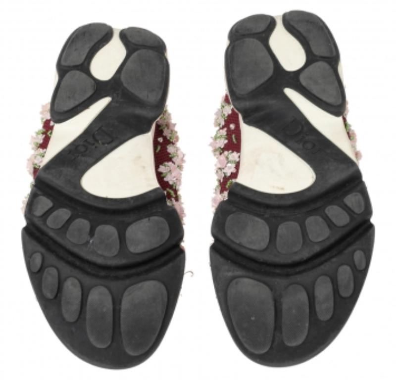 Dior  Malla burdeos  Zapatillas Fusion Embellished Talla 37 en venta 3