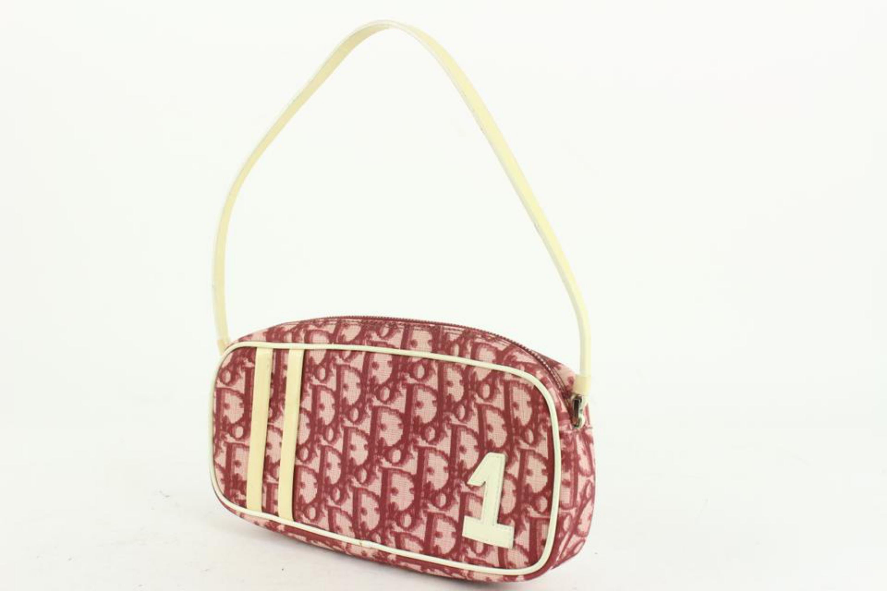 Dior Burgundy Monogram Trotter Girly Chic Pochette Shoulder Bag 14cd1108 6