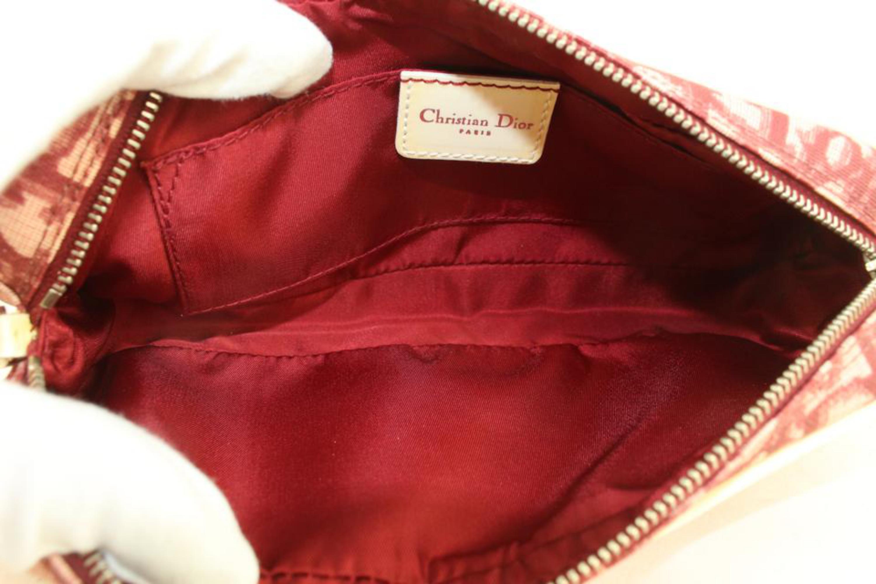 Dior Burgundy Monogram Trotter Girly Chic Pochette Shoulder Bag 14cd1108 3