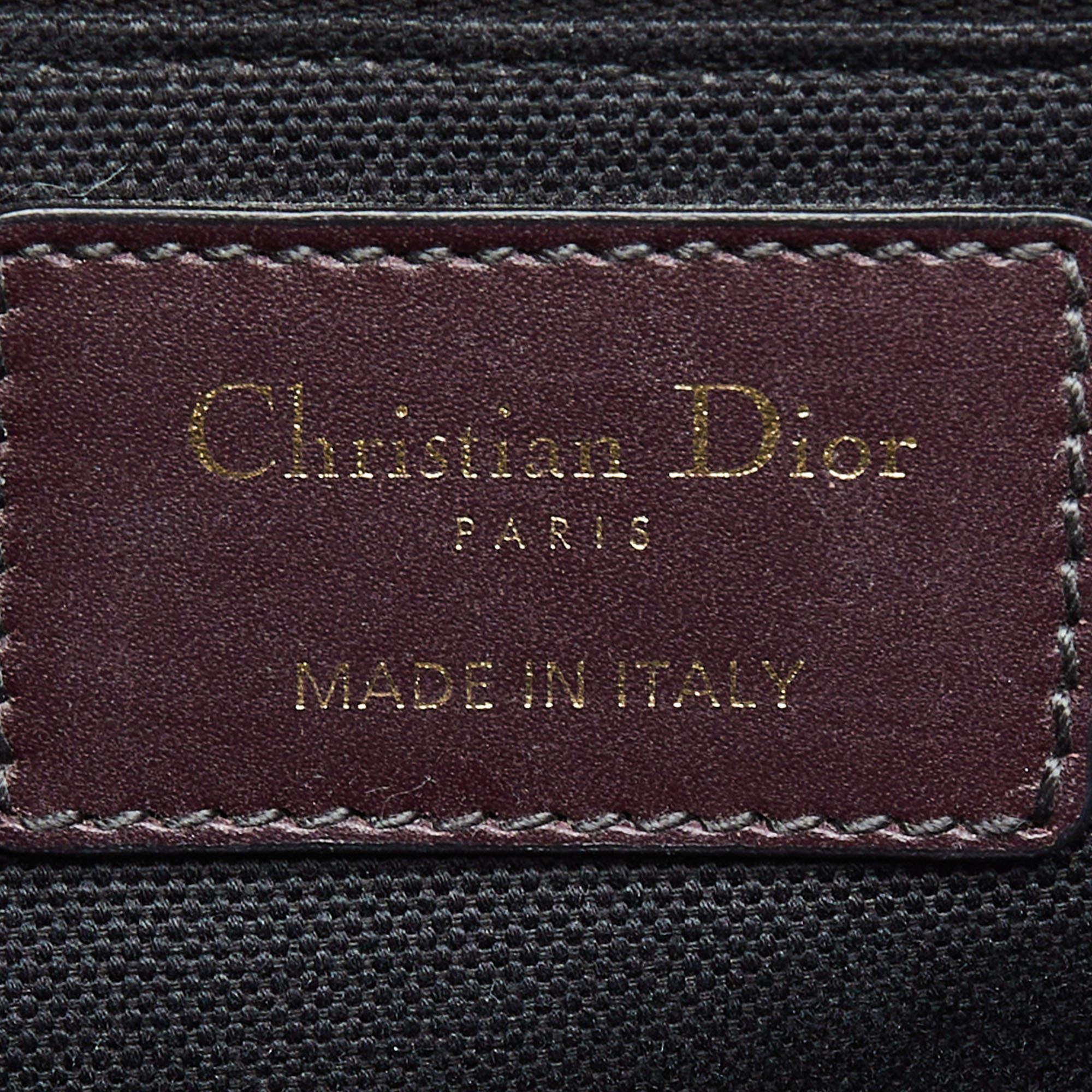 Dior Burgundy Oblique Canvas and Leather 30 Montaigne Shoulder Bag 3