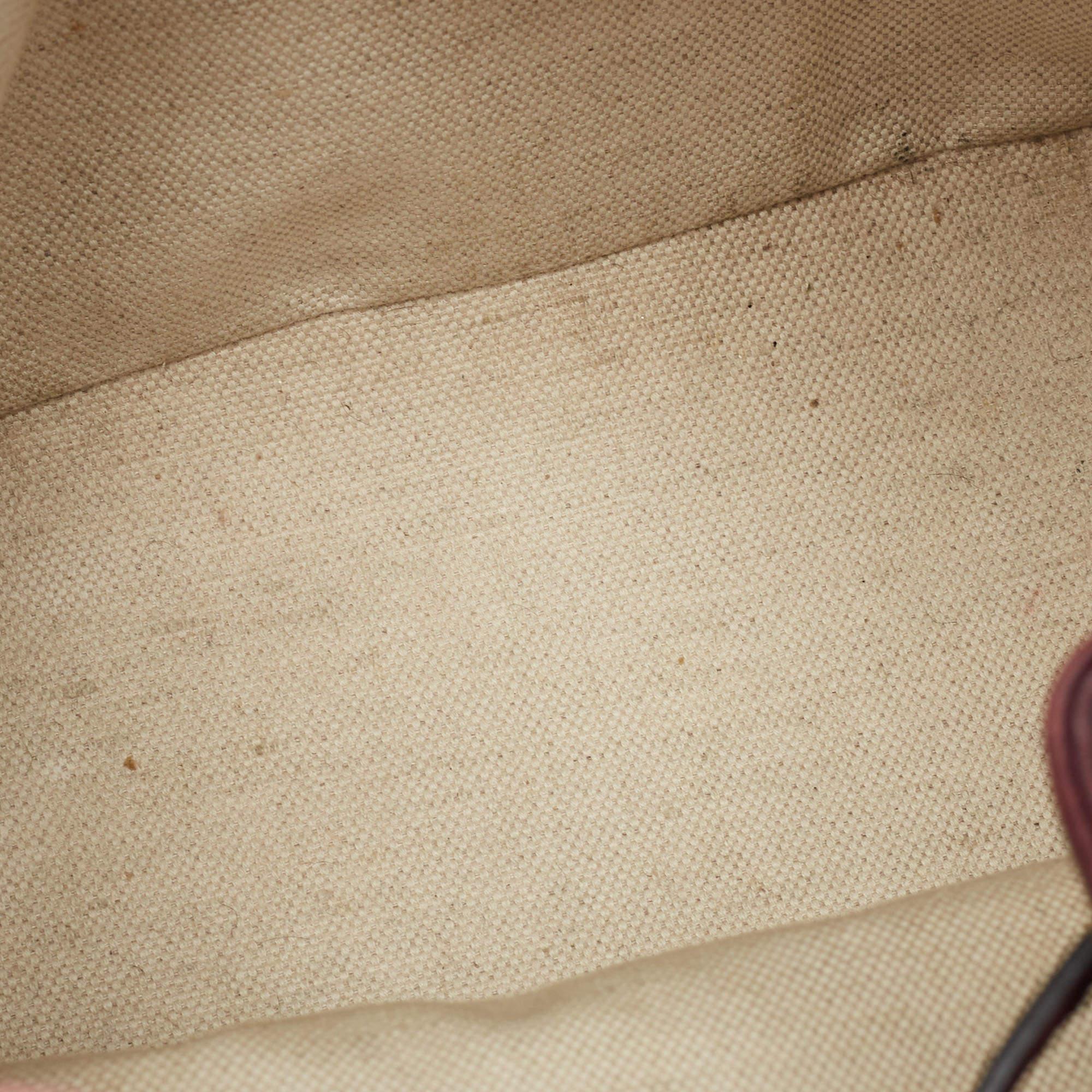 Dior Burgundy Oblique Canvas and Leather Drawstring Chain Bucket Bag 8