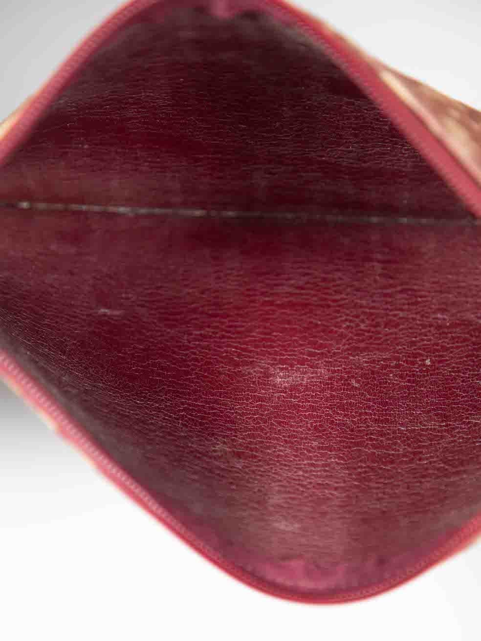 Dior Burgundy Oblique Logo Clutch Bag 1