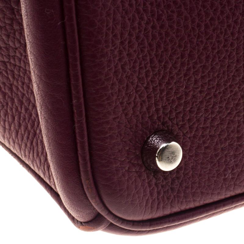 Dior Burgundy Pebbled Leather Large Diorissimo Shopper Tote 7