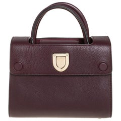 Dior - Sac fourre-tout Diorever en cuir grainé bordeaux