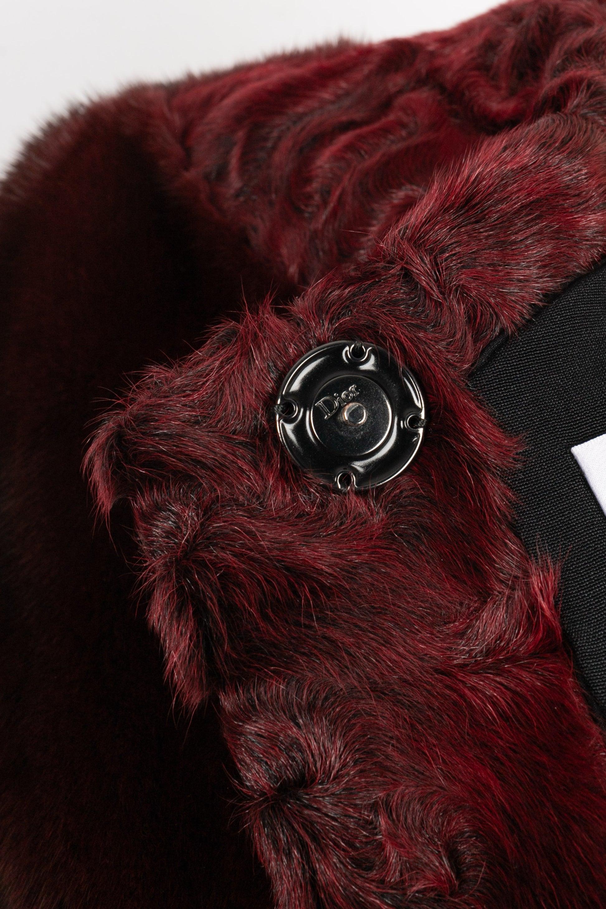 Dior Burgundy-red and Pink Jacket in Mink and Lamb Fur, 2005 1