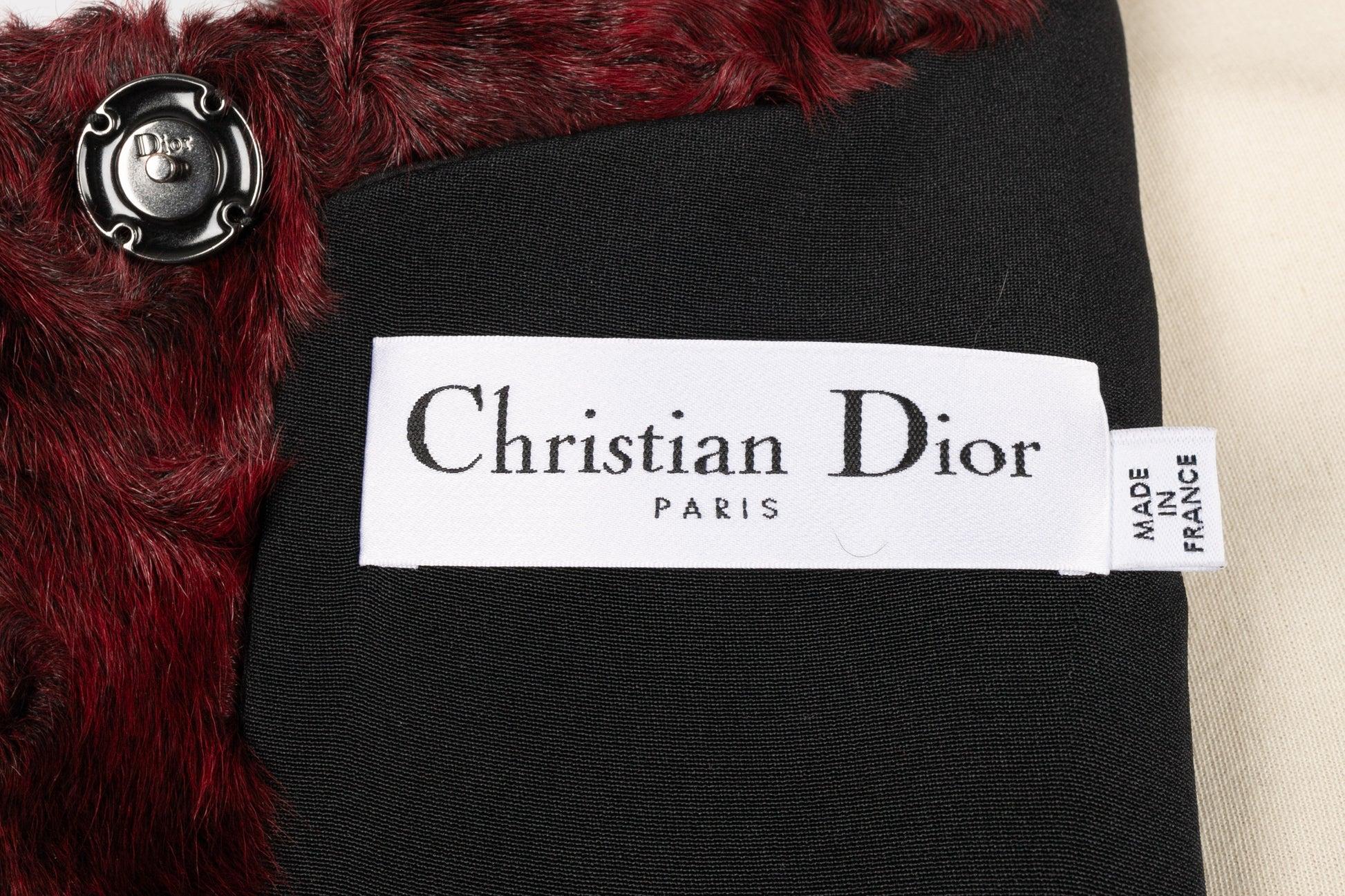 Dior Burgundy-red and Pink Jacket in Mink and Lamb Fur, 2005 3