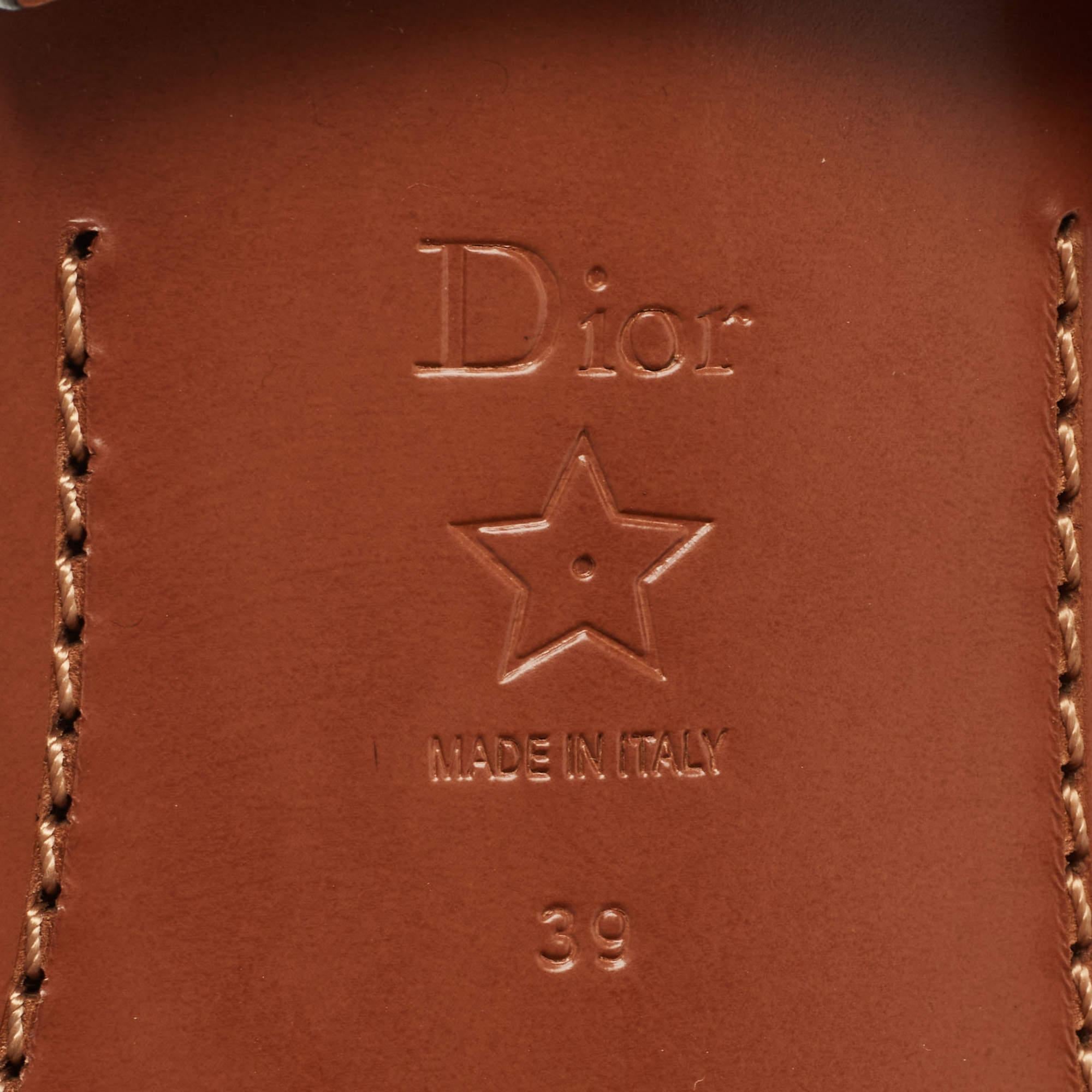 Dior Burgundy Velvet Crystal Embellishment Flat Slides Size 39 3