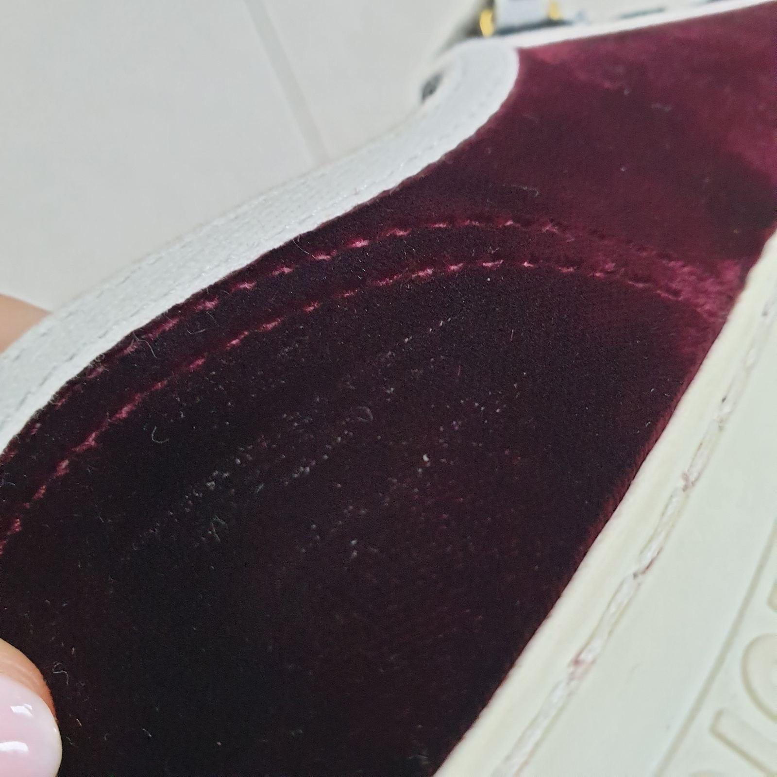 Dior Burgundy/White Velvet and Rubber Walk'n'Dior Sneakers For Sale 1