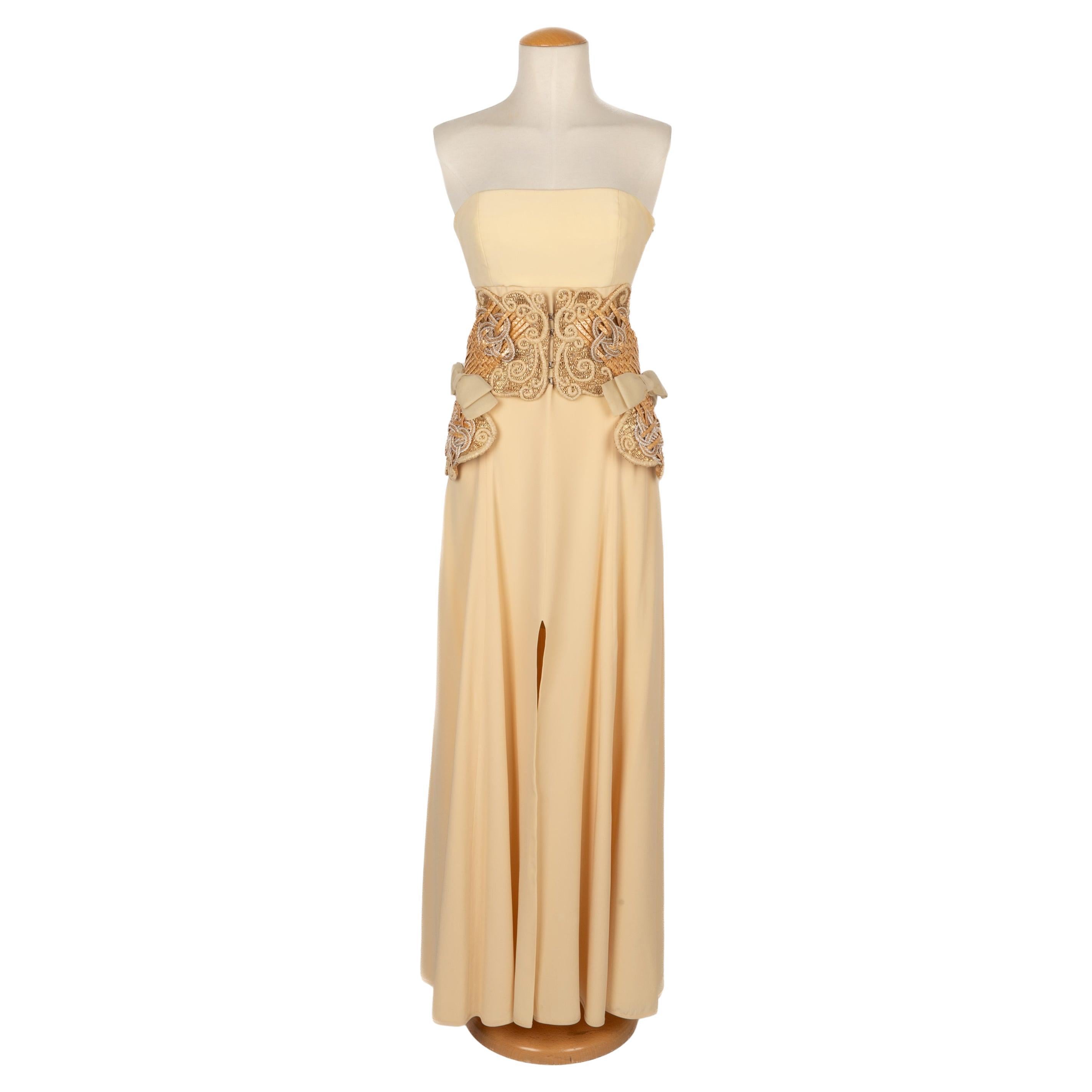 Vestido Dior Bustier de seda Primavera, 1993 en venta