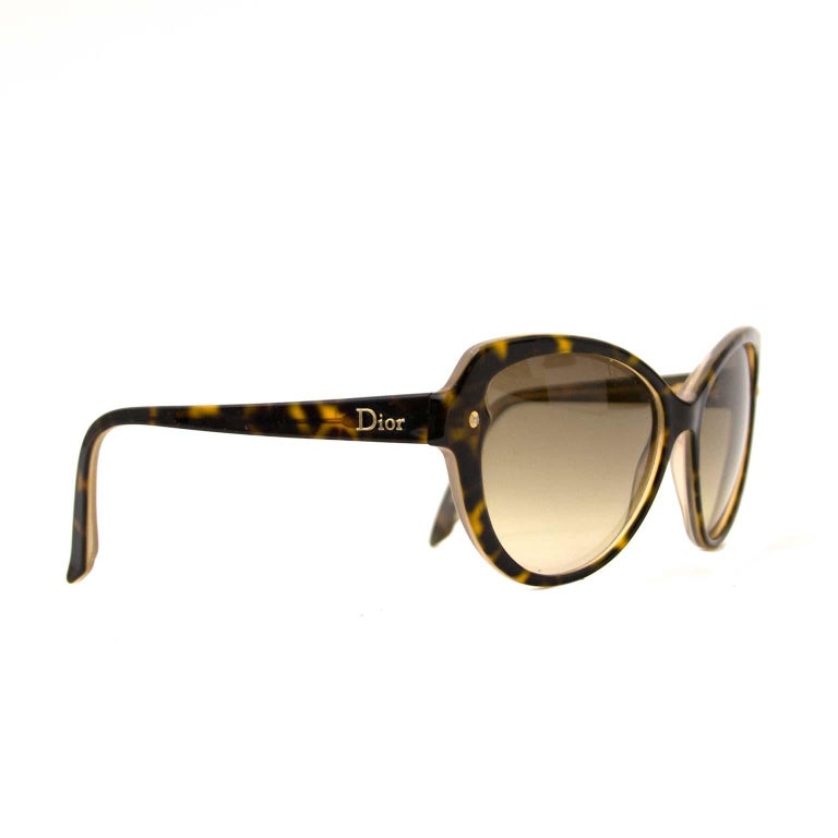 Dior Butterfly Tortoise Sunglasses For Sale at 1stDibs