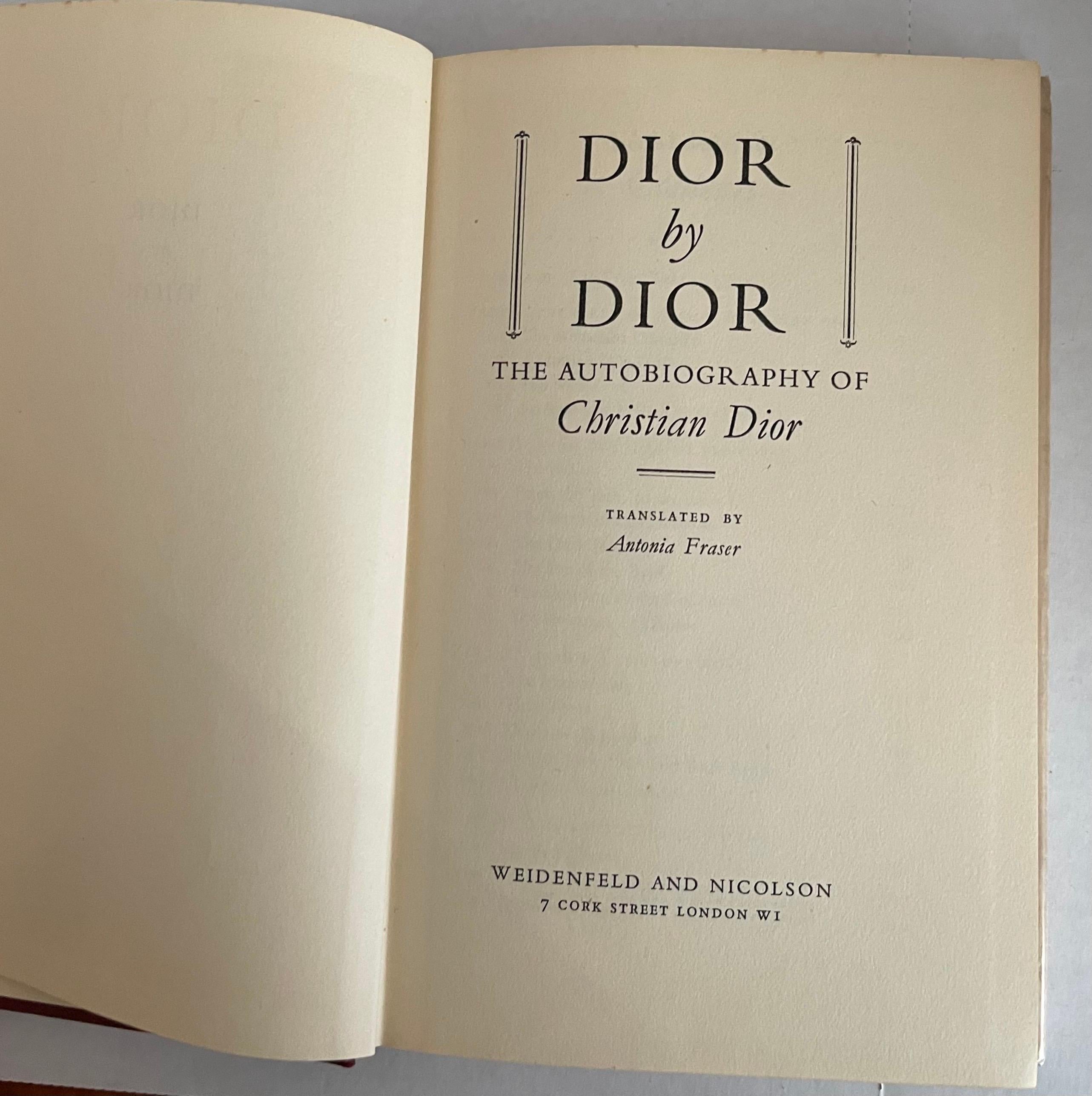 Mid-20th Century Dior by Dior the Autobiography of Christian Dior 1957 English Ed.  For Sale