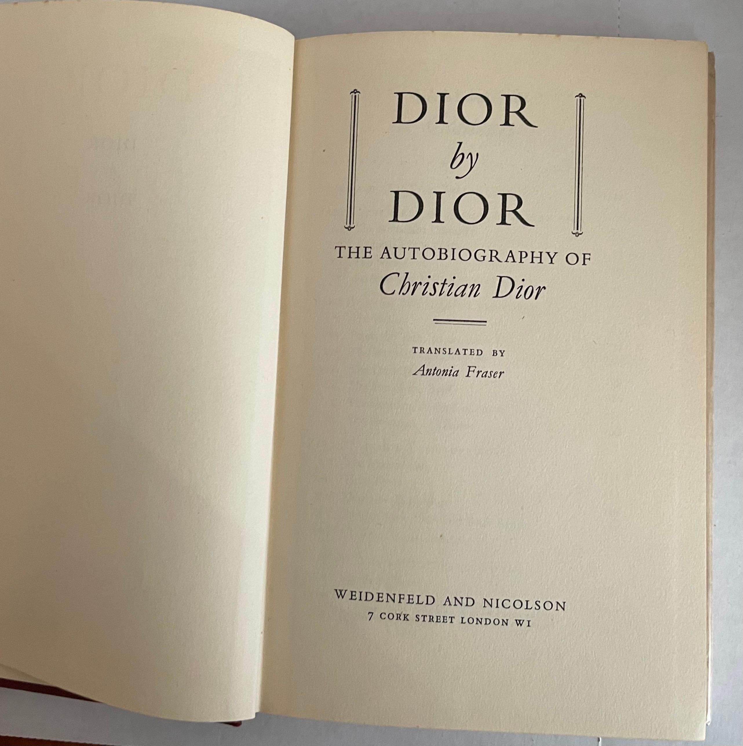 Mid-20th Century Dior by Dior the Autobiography of Christian Dior 1957 English Ed. For Sale