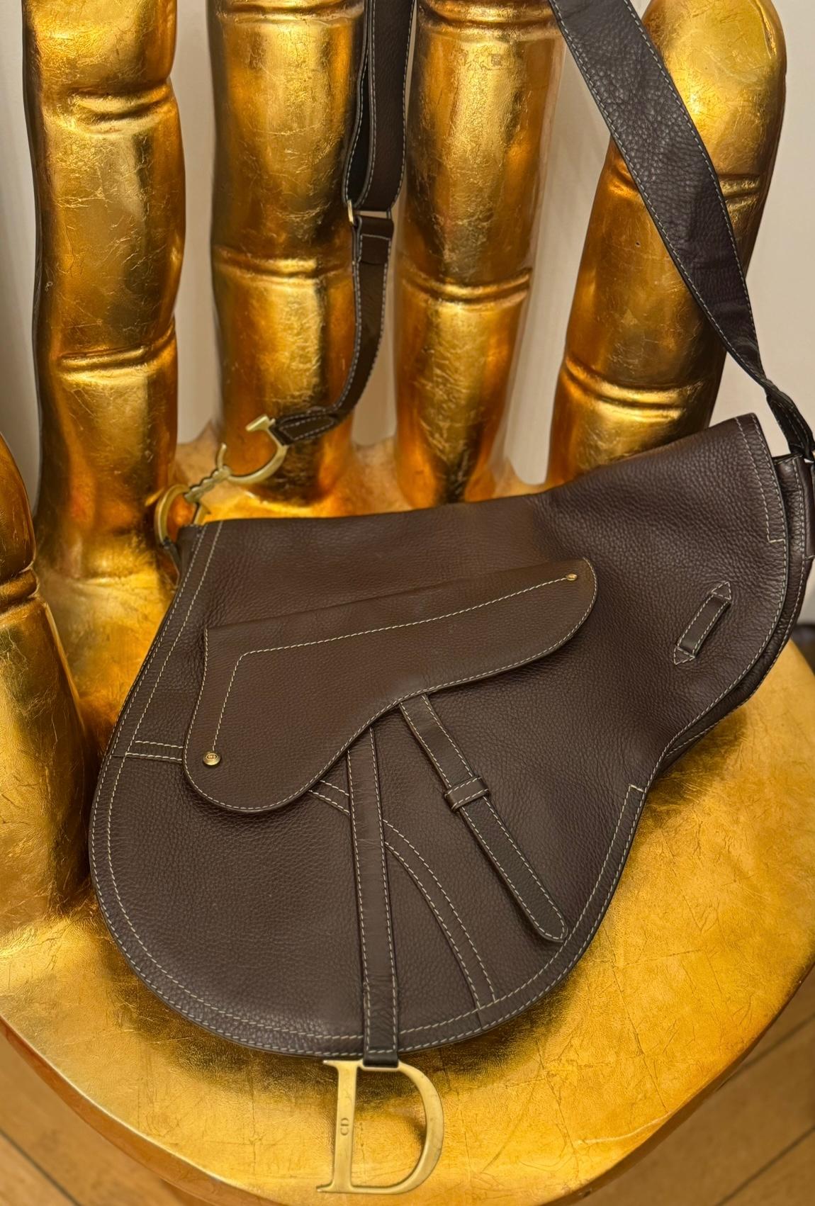 Dior by Galliano 2002 Baudrier Saddle calfskin bag 9