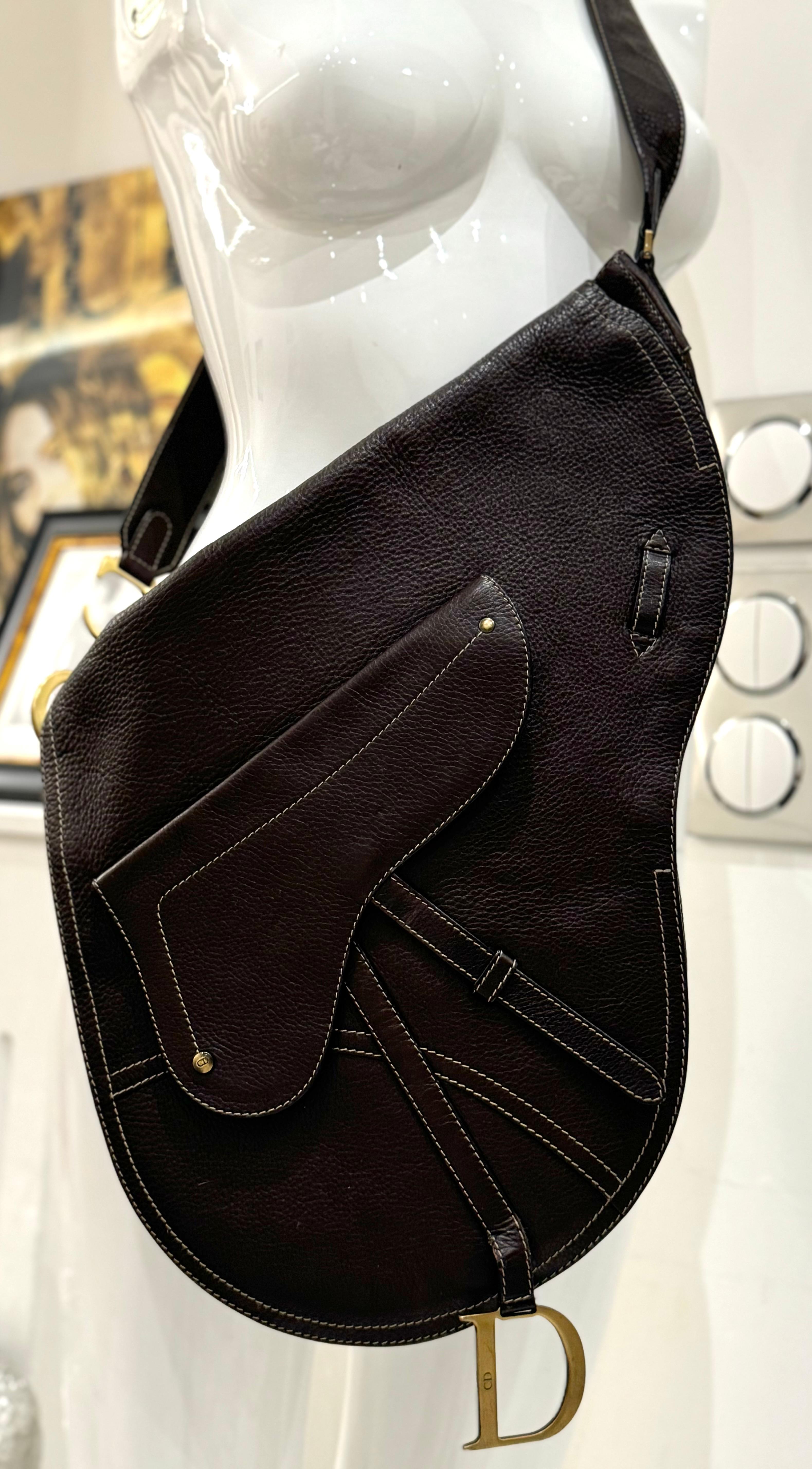 Dior by Galliano 2002 Baudrier Saddle calfskin bag 10