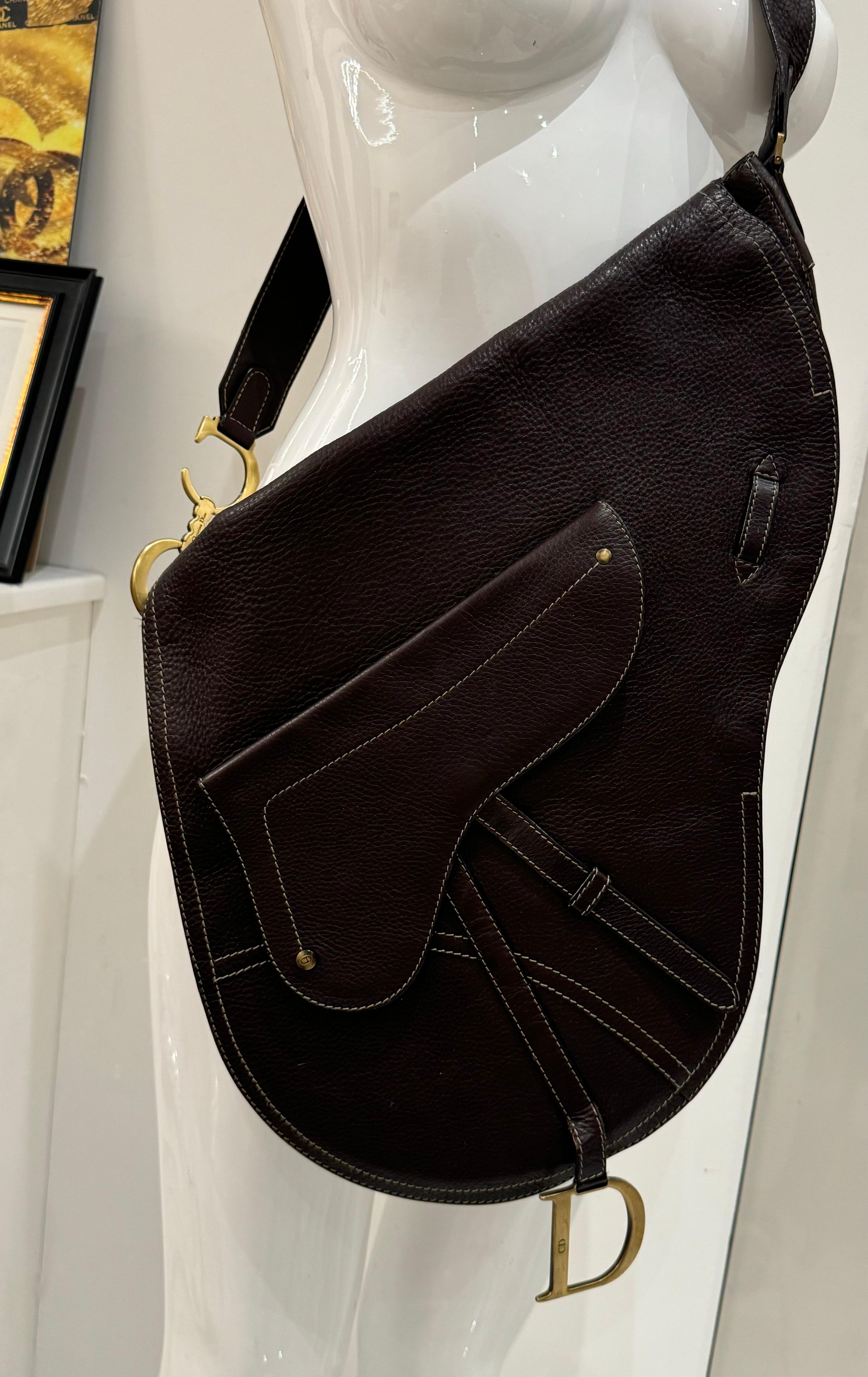 Dior by Galliano 2002 Baudrier Saddle calfskin bag 12