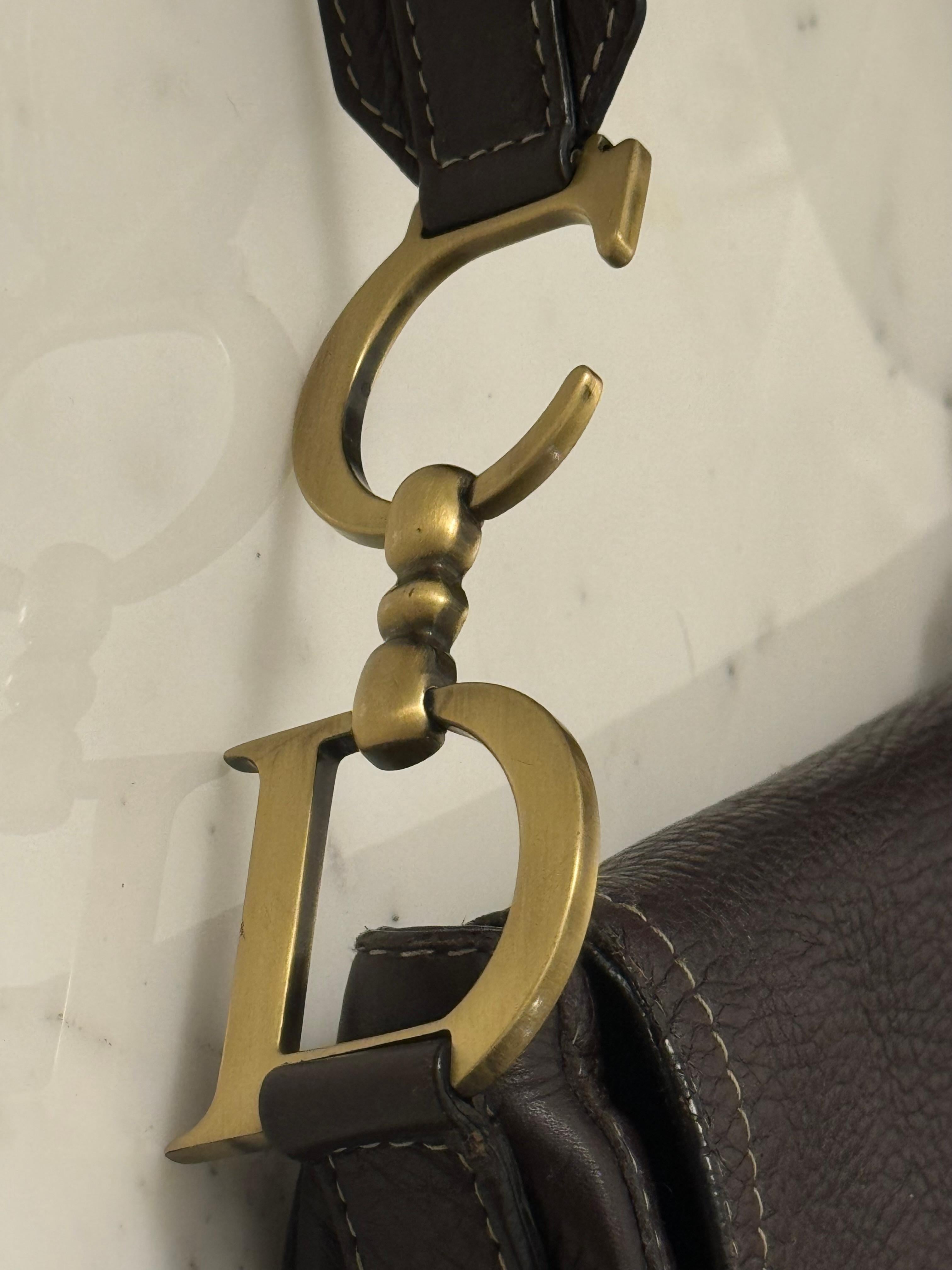 Dior by Galliano 2002 Baudrier Saddle calfskin bag In Good Condition In PARIS, FR