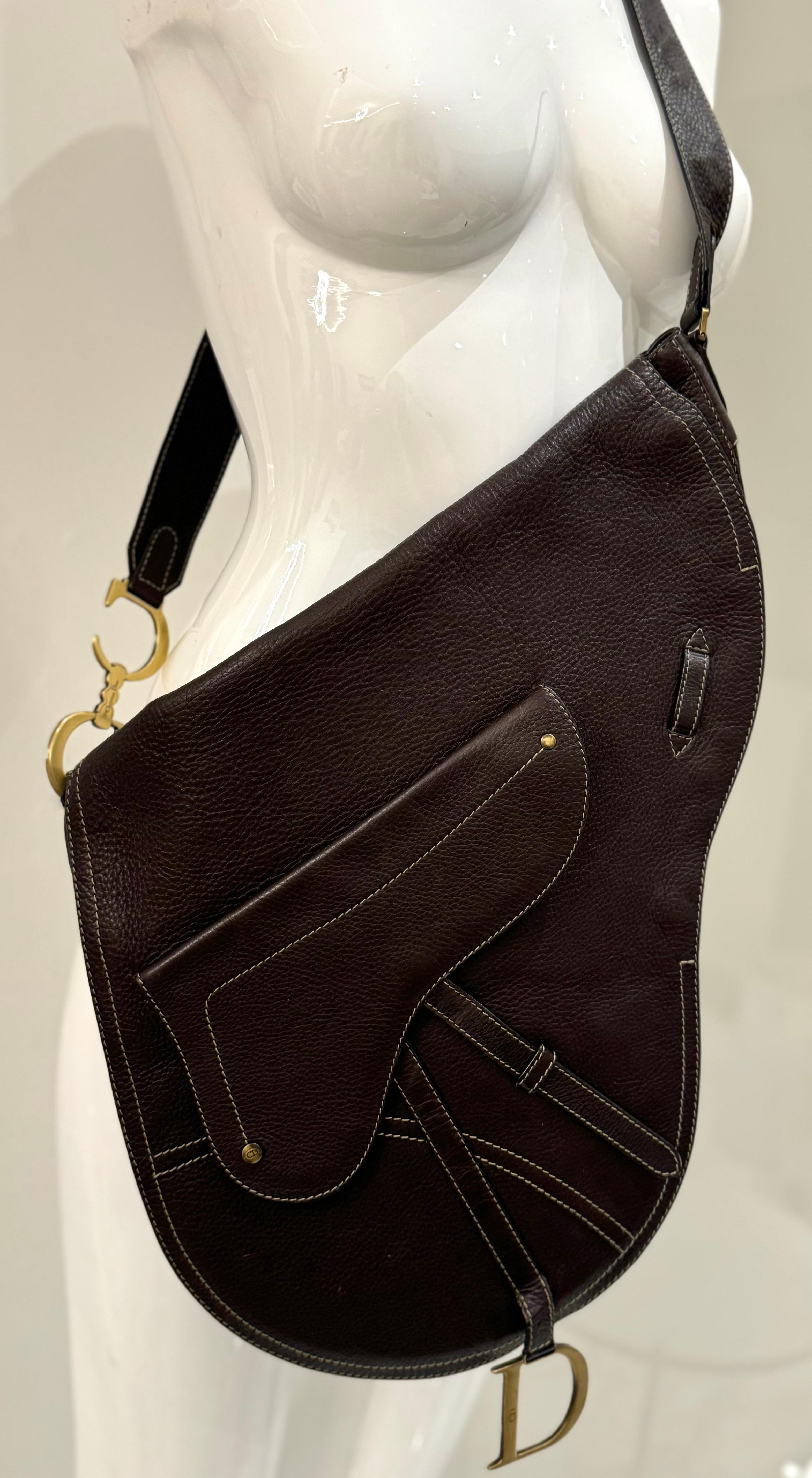 Dior by Galliano 2002 Baudrier Saddle calfskin bag 3