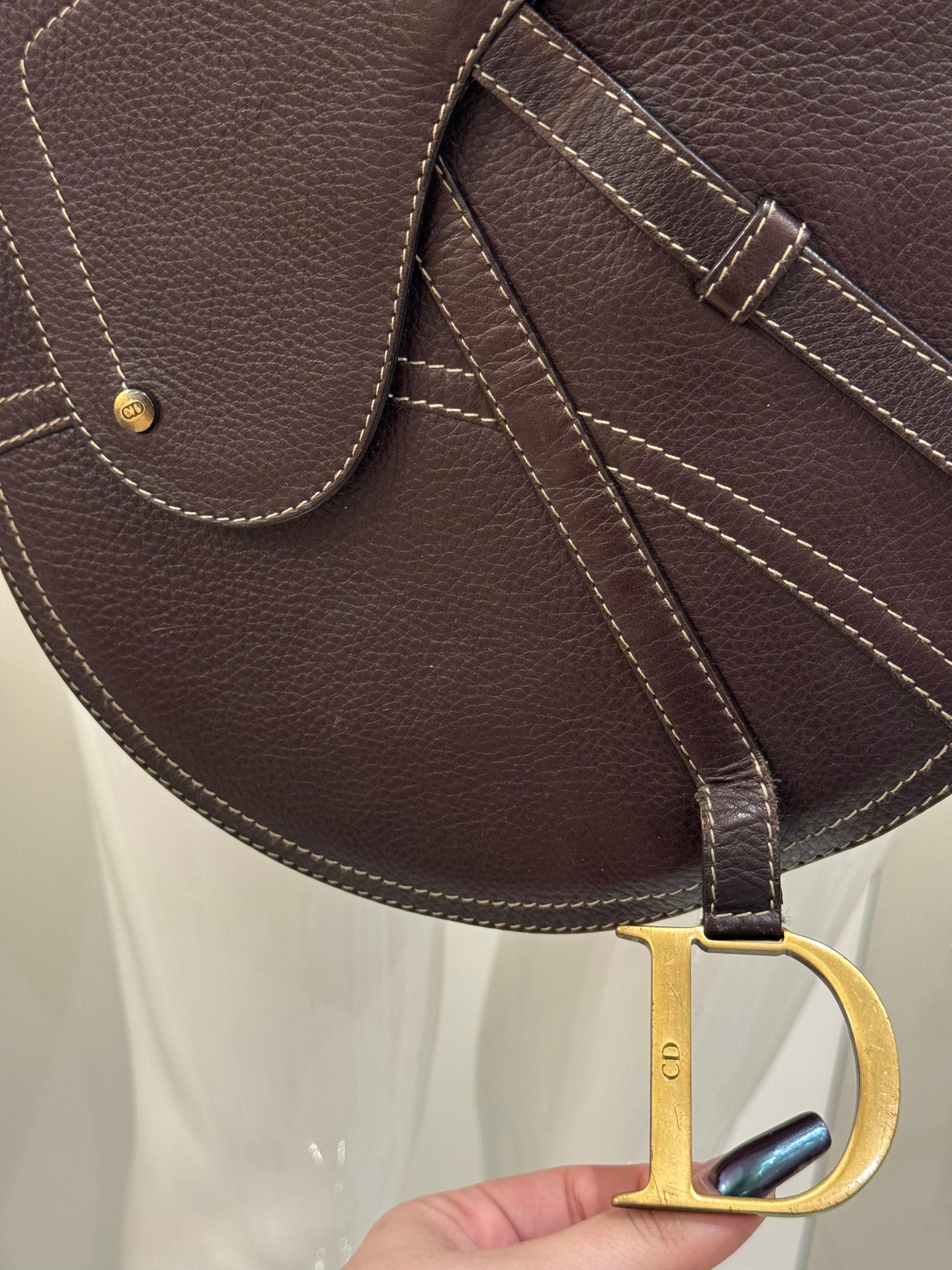 Dior by Galliano 2002 Baudrier Saddle calfskin bag 4