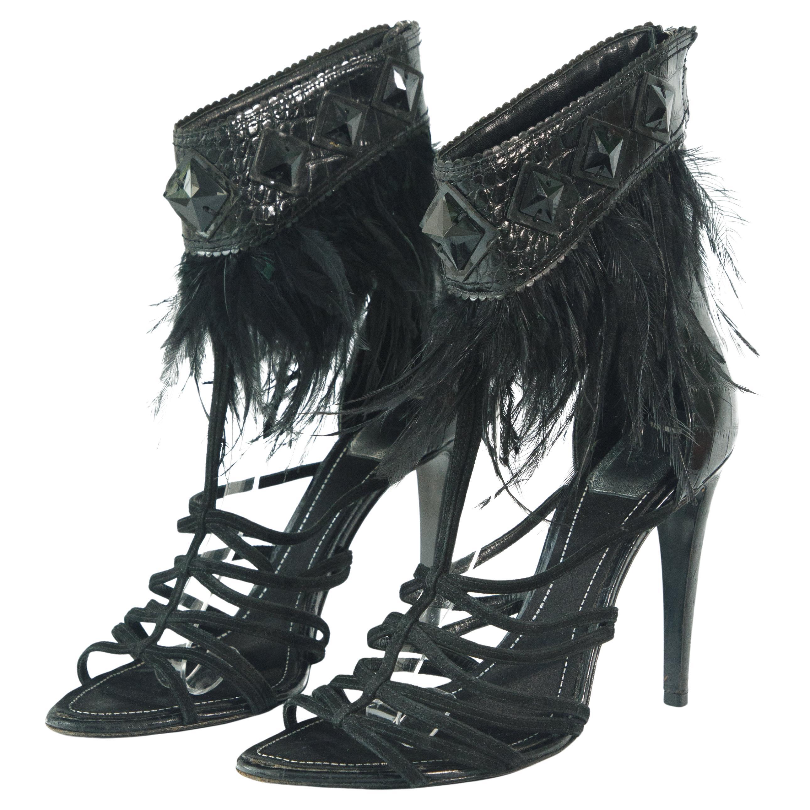 Dior by Galliano 2011 talons à plumes taille 40