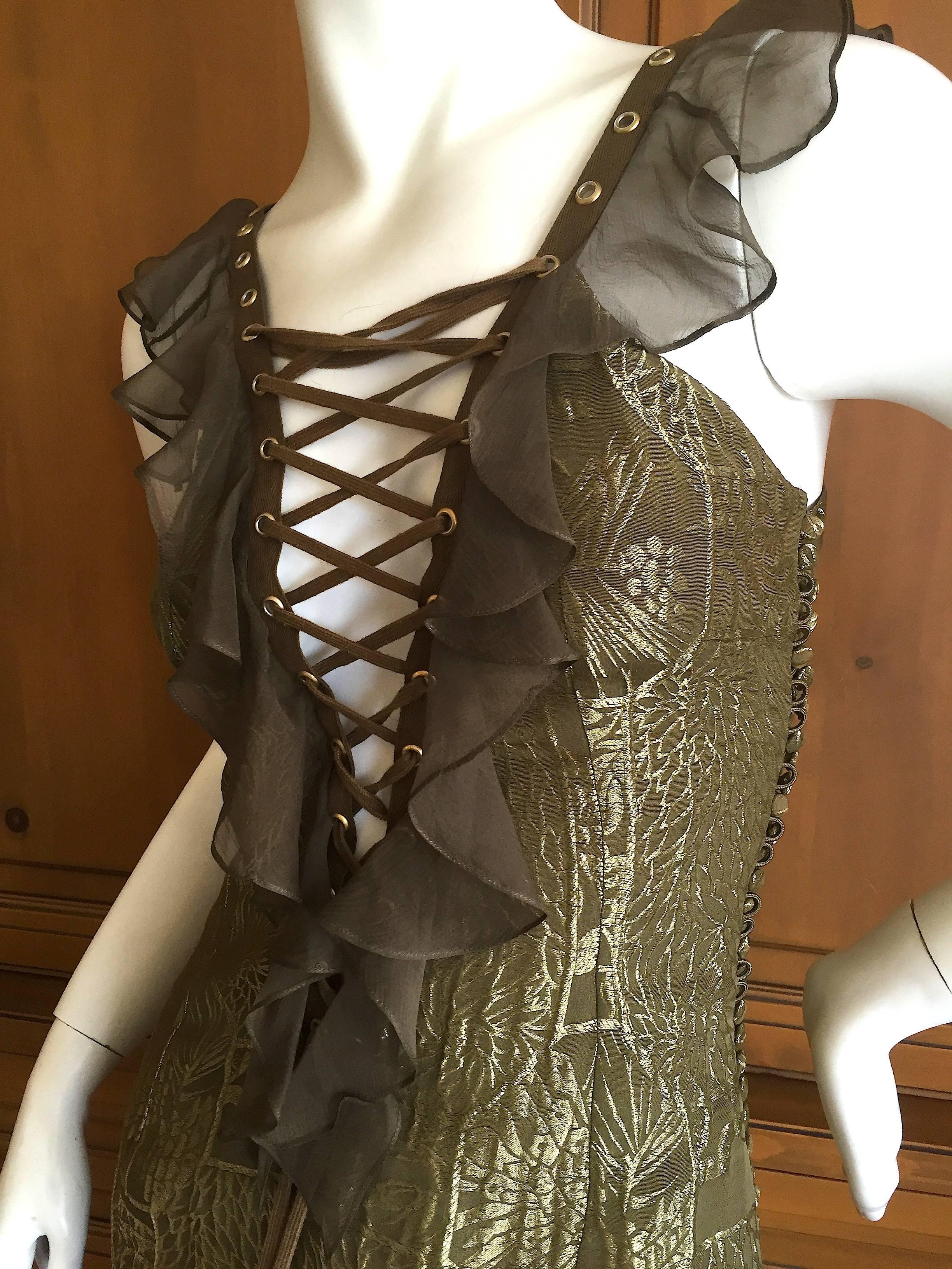 Dior by Galliano Corset Lace Cocktail Dress In Excellent Condition For Sale In Cloverdale, CA