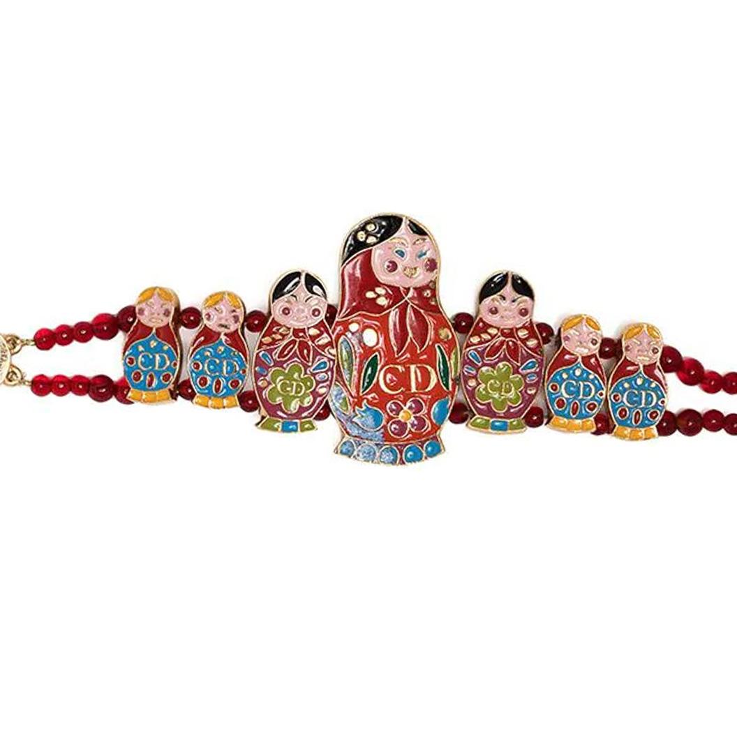 De las mujeres Dior By Galliano Pulsera Matryoshka Muñeca Rusa