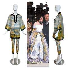 DIOR by GIANFRANCO FERRE 1993 Vintage Silk Beaded Sequin 2 Piece Ensemble