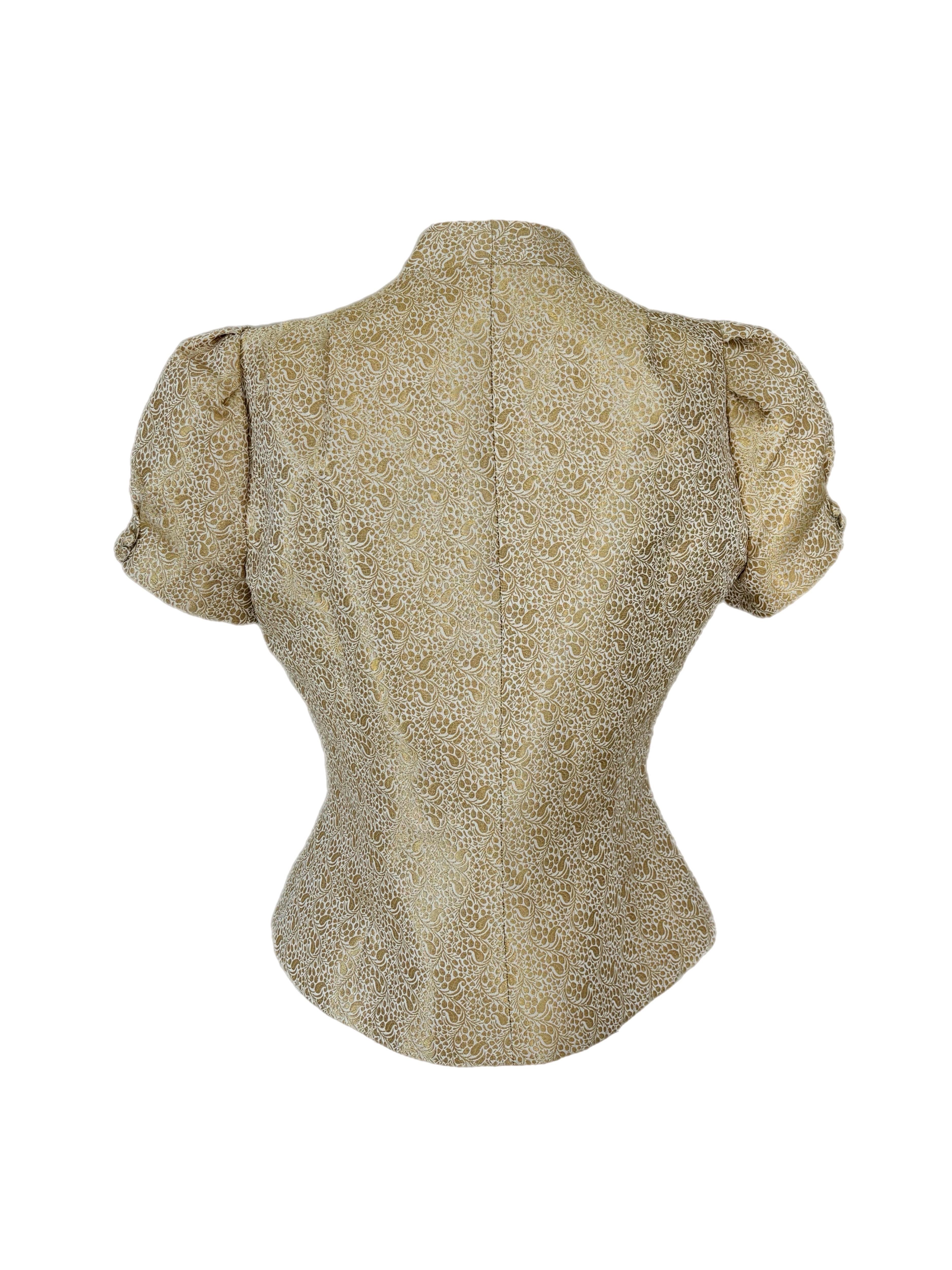 Gold DIOR by JOHN GALLIANO 1998 vintage gold blazer jacket